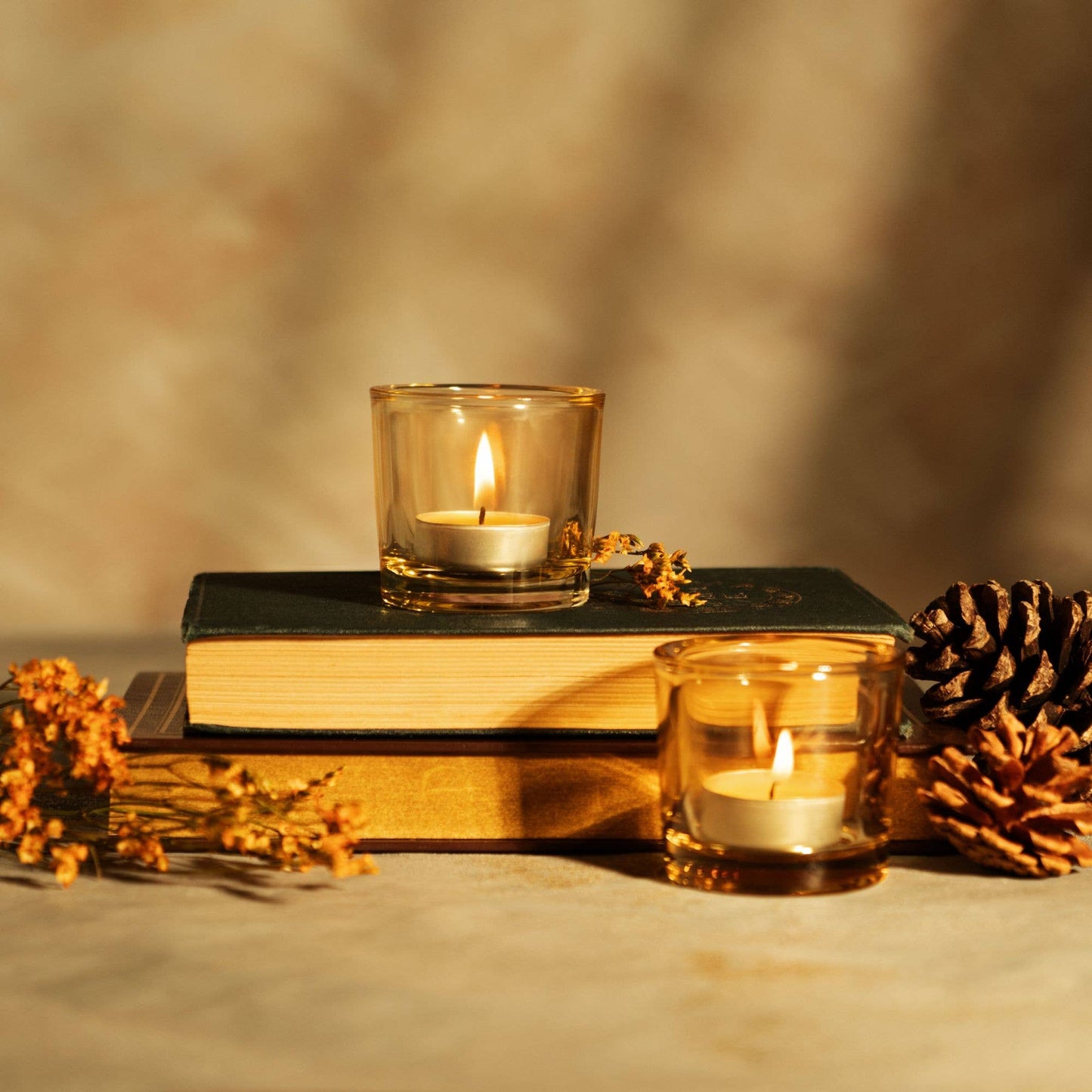 Pure Beeswax Tea Light Candles – Handmade in Colorado