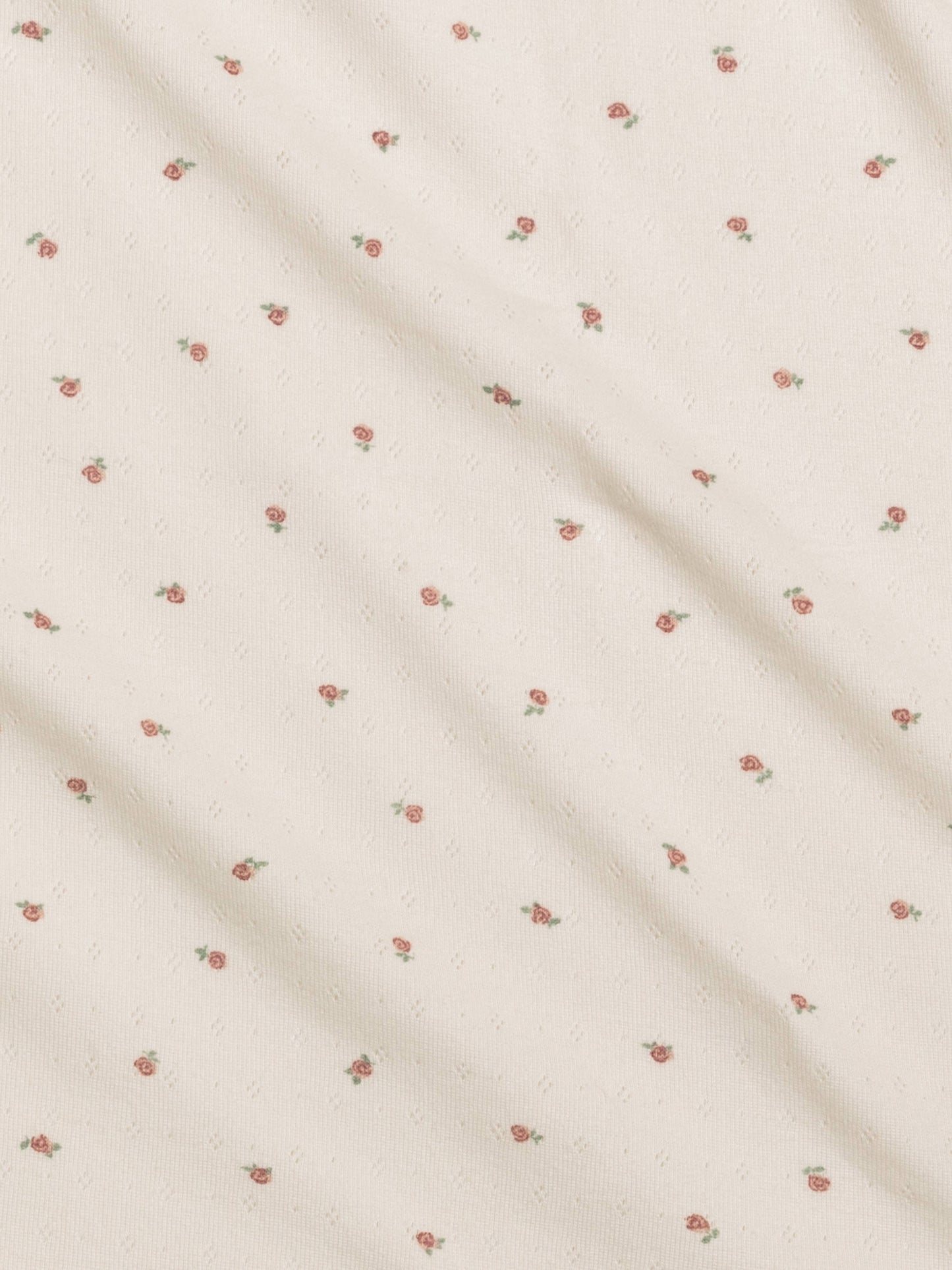 Organic Cotton Pointelle Baby Blanket - Rosa Floral