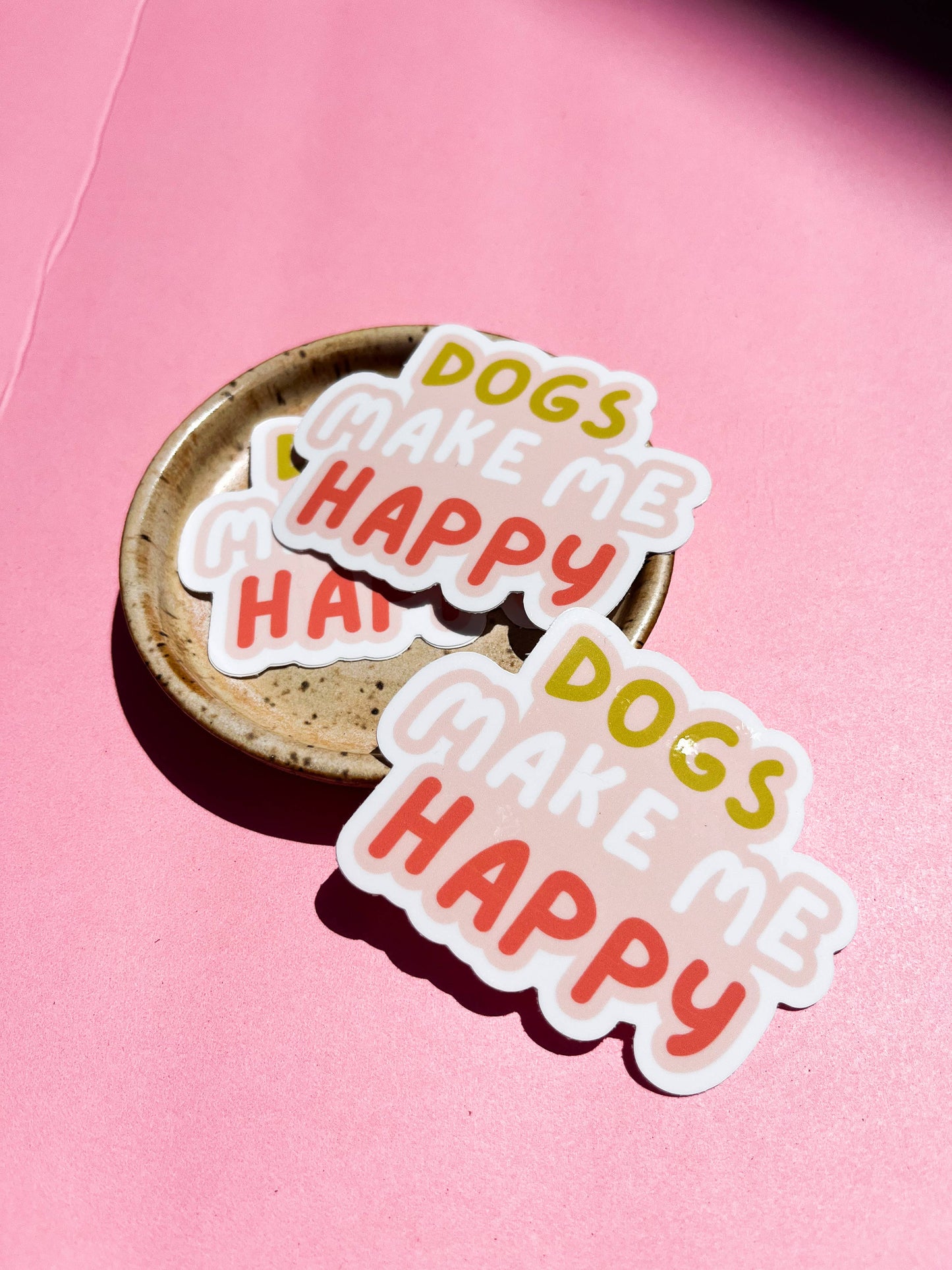 Dogs Make Me Happy Sticker