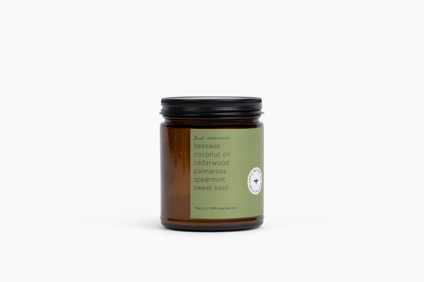 Hidden Path Essential Oil Beeswax Jar Candle: Non-Toxic