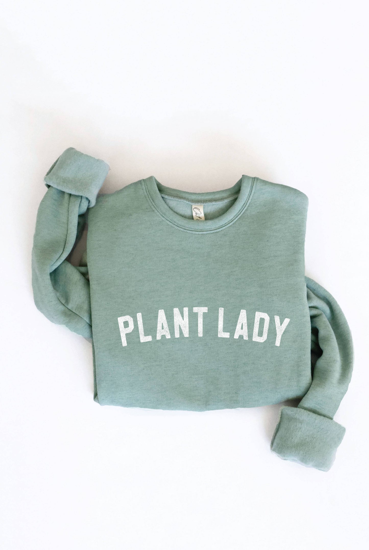 PLANT LADY Print Graphic Sweatshirt: HEATHER FOREST / L