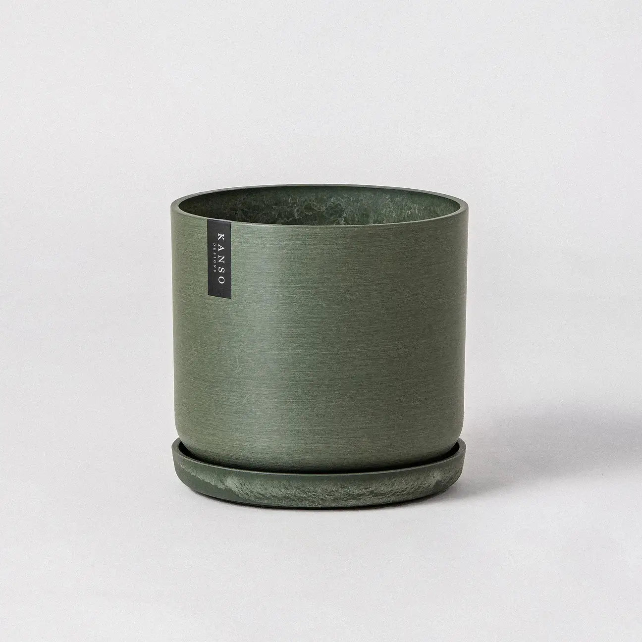9" Signature Stone Planter & Saucer | Earth Tones
