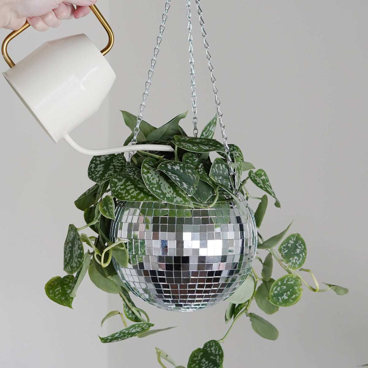 Disco Ball Hanging Planter 8-inch
