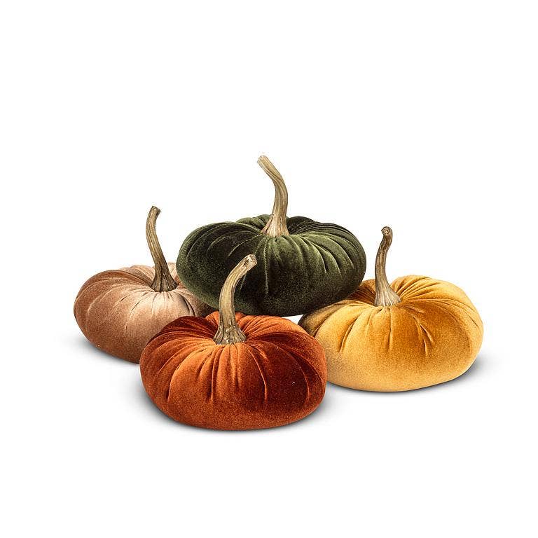 Velvet Pumpkin - 4 Assorted 10"D - Clearance