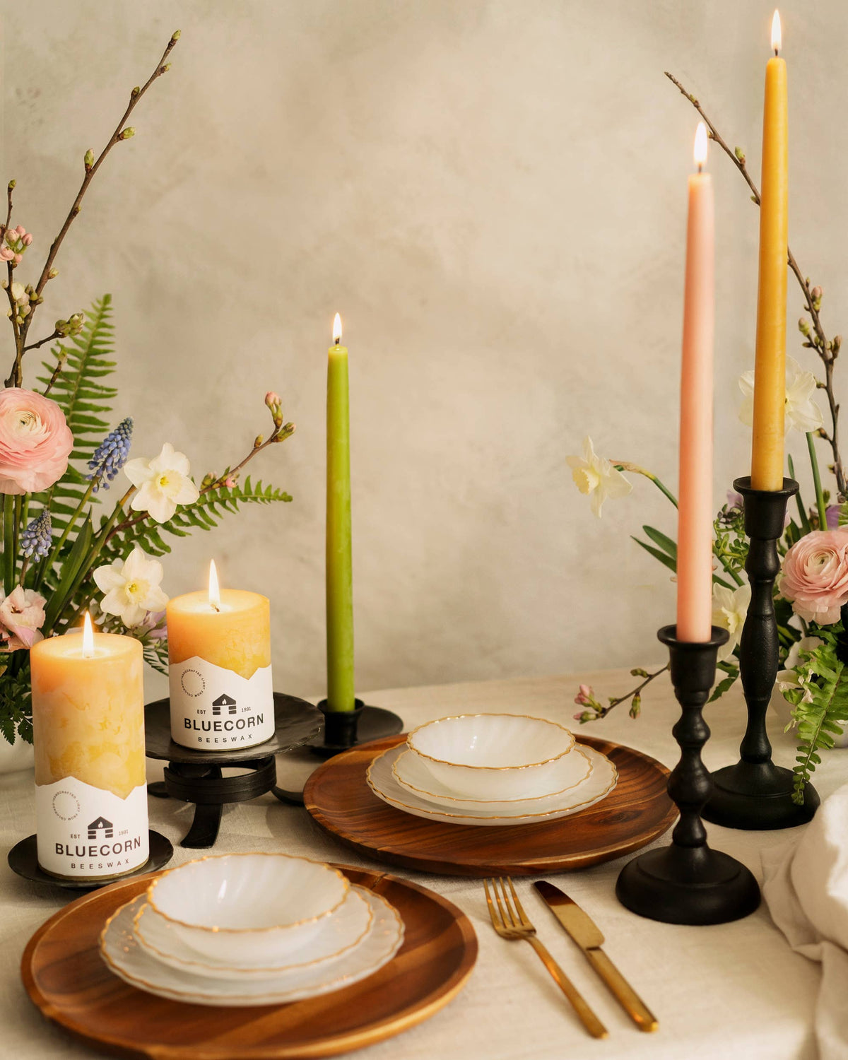 Hand-Dipped Beeswax Candle Red