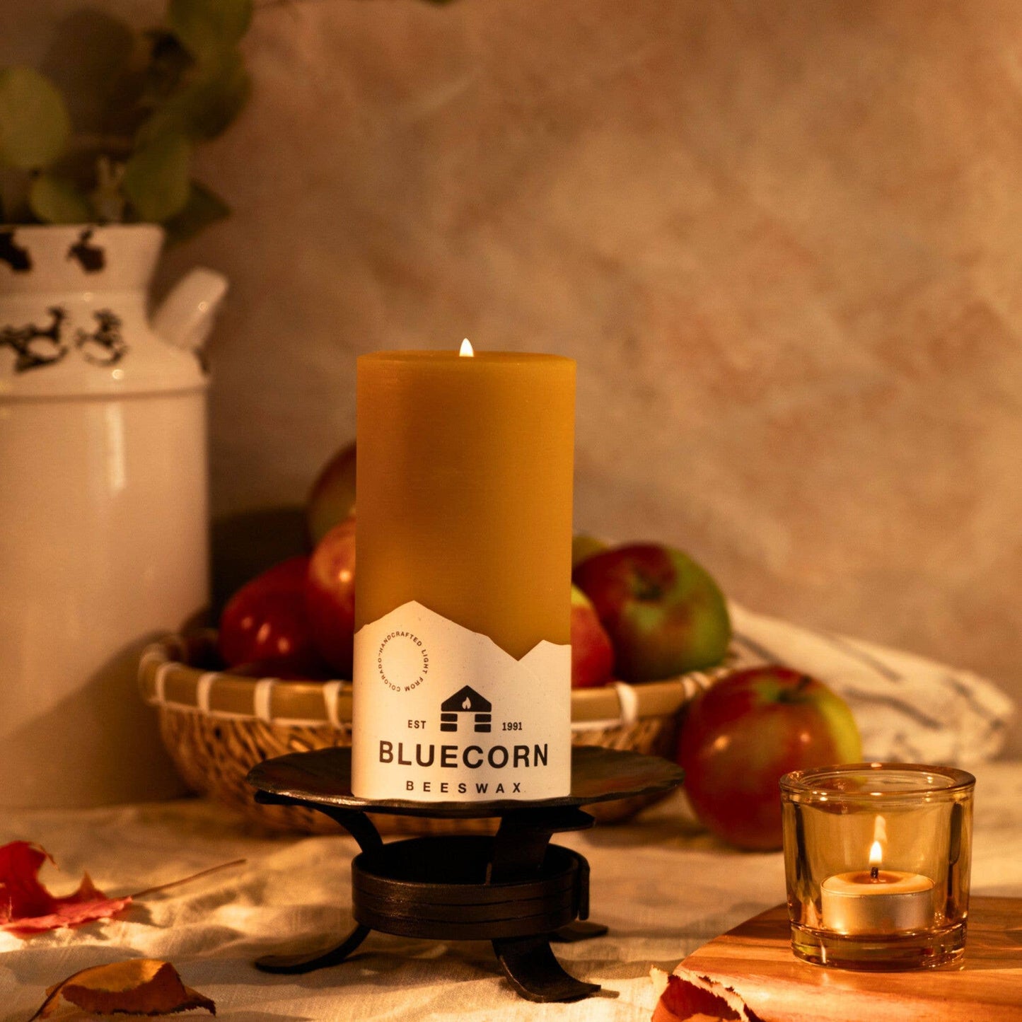 Pure Beeswax Tea Light Candles – Handmade in Colorado