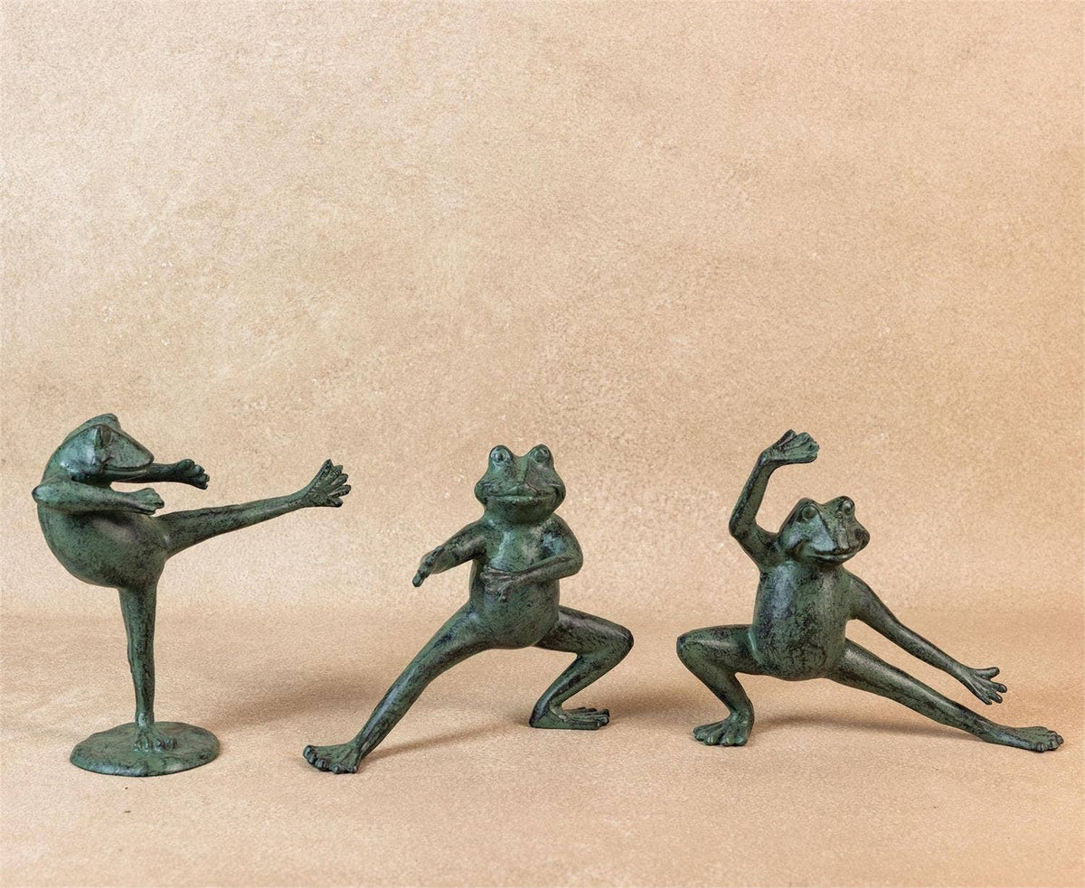 Tai Chi Frog Cast Iron Figurine