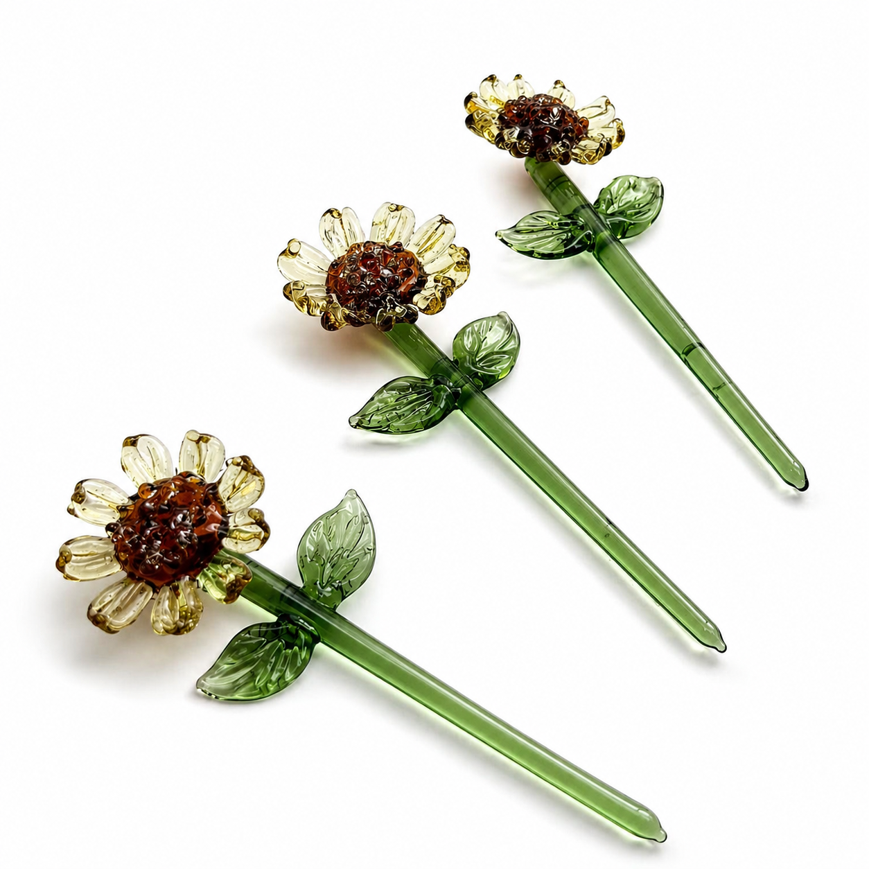 Sunflower Glass Plant Stick