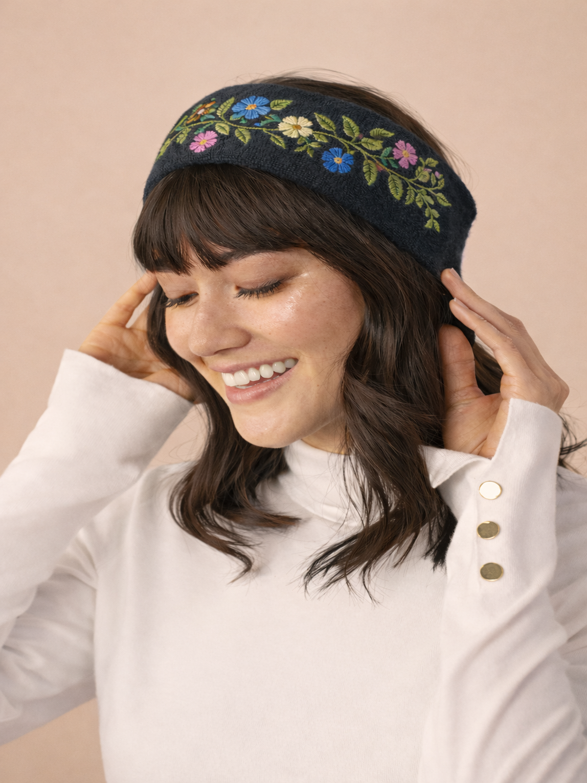 May Alpaca Hair Band | Headband | Embroidered