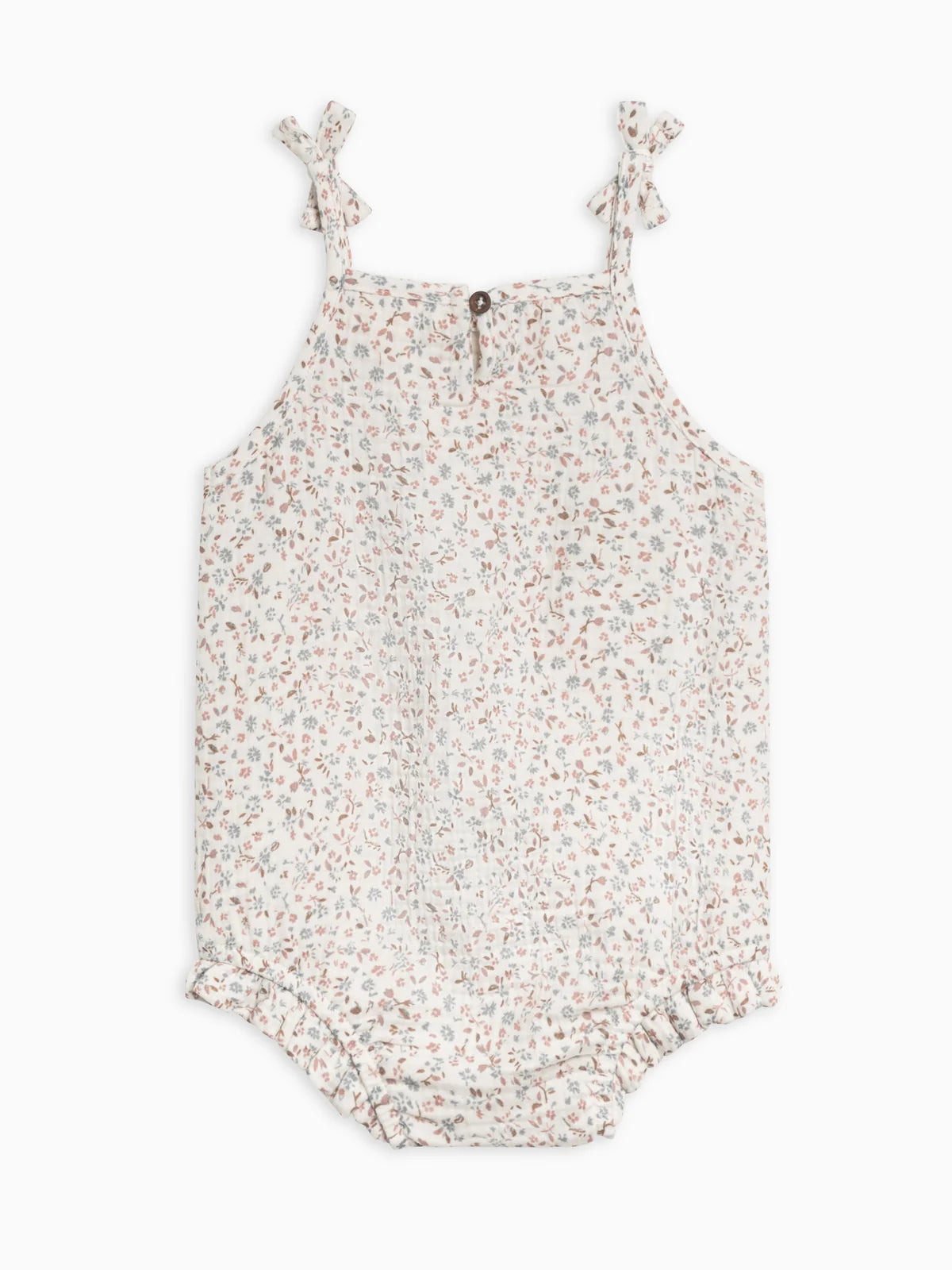 Ada Muslin Ruffle Tank Romper - Wyn Floral / Mist