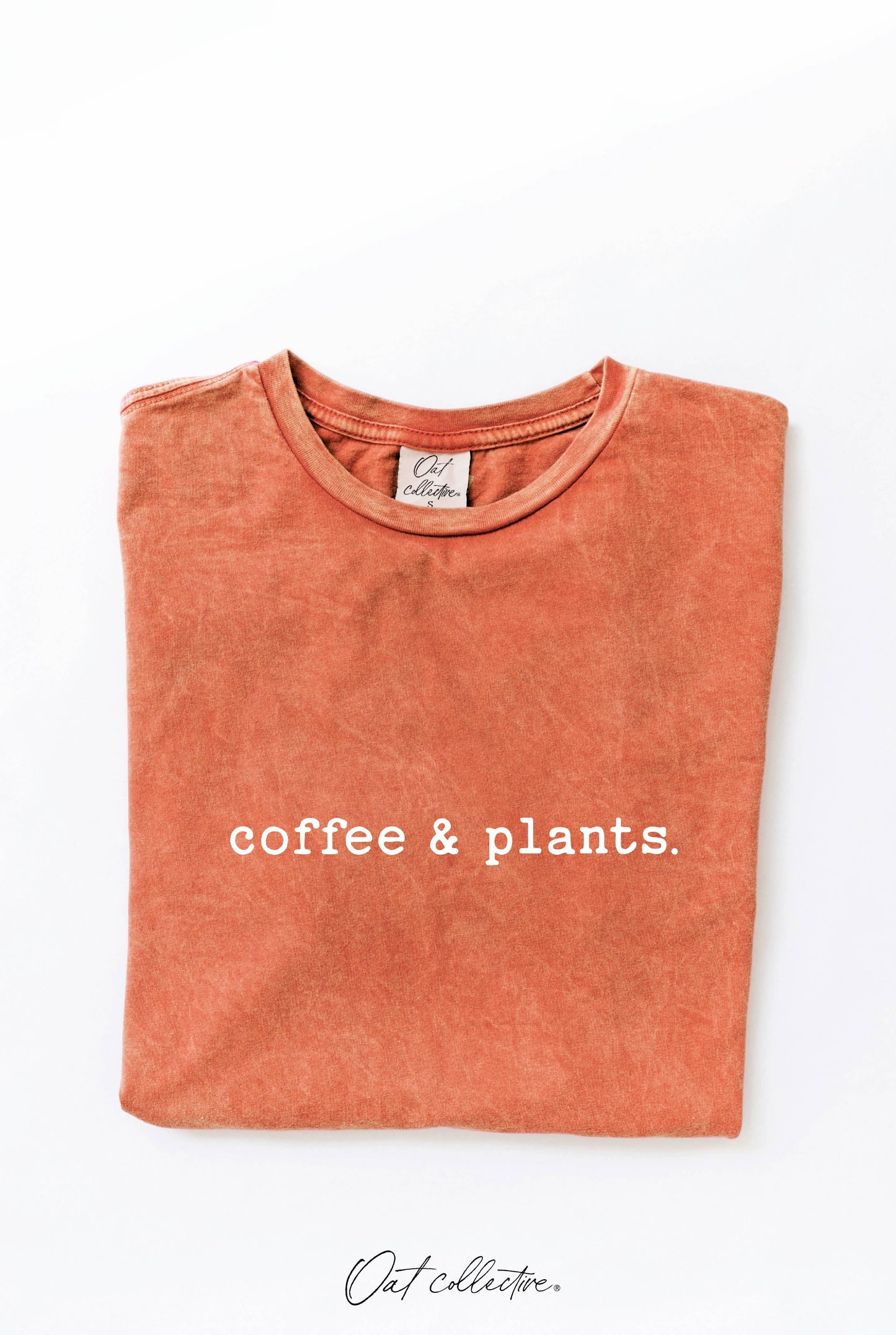 COFFEE AND PLANTS Mineral Washed Graphic Top