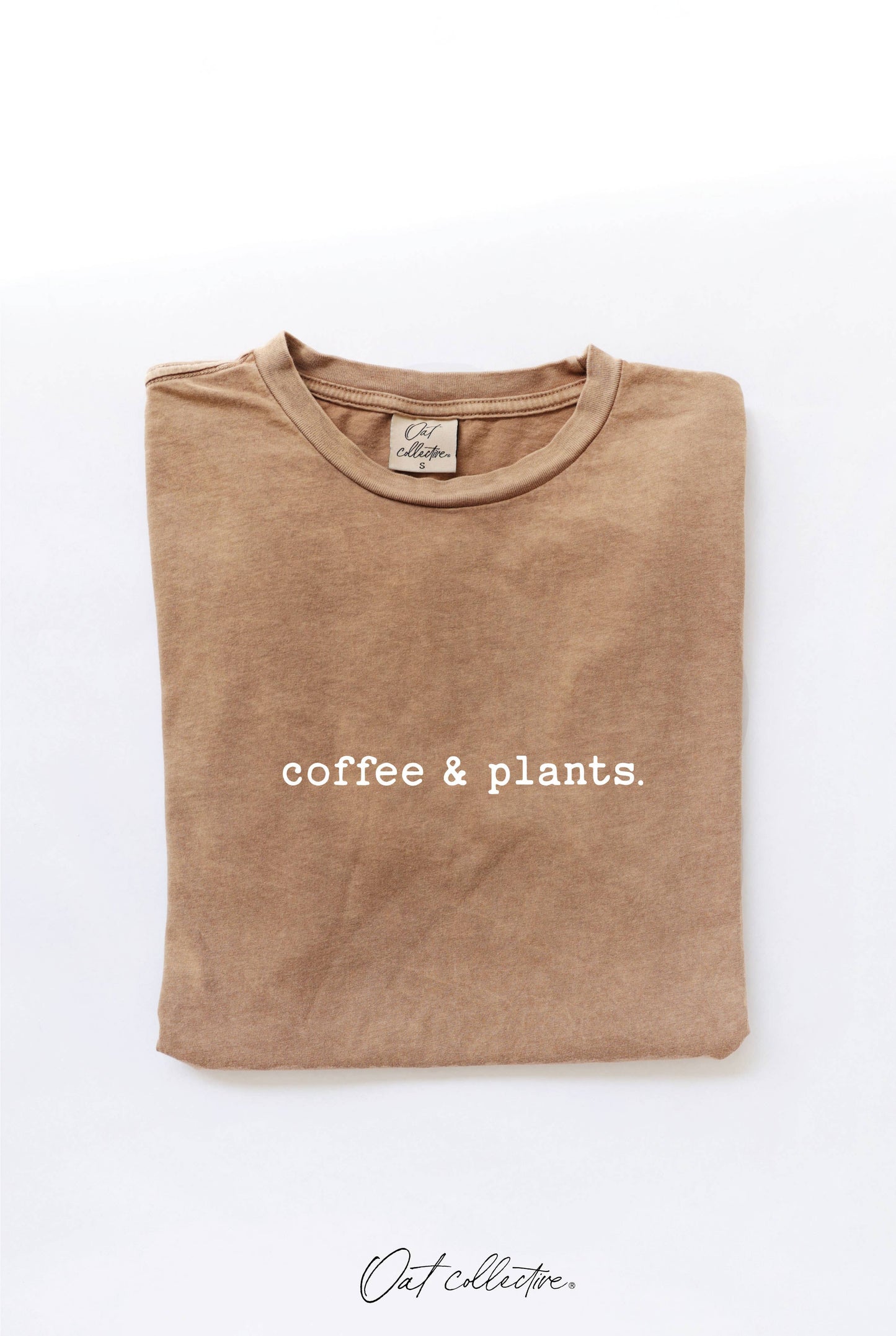 COFFEE AND PLANTS Mineral Washed Graphic Top