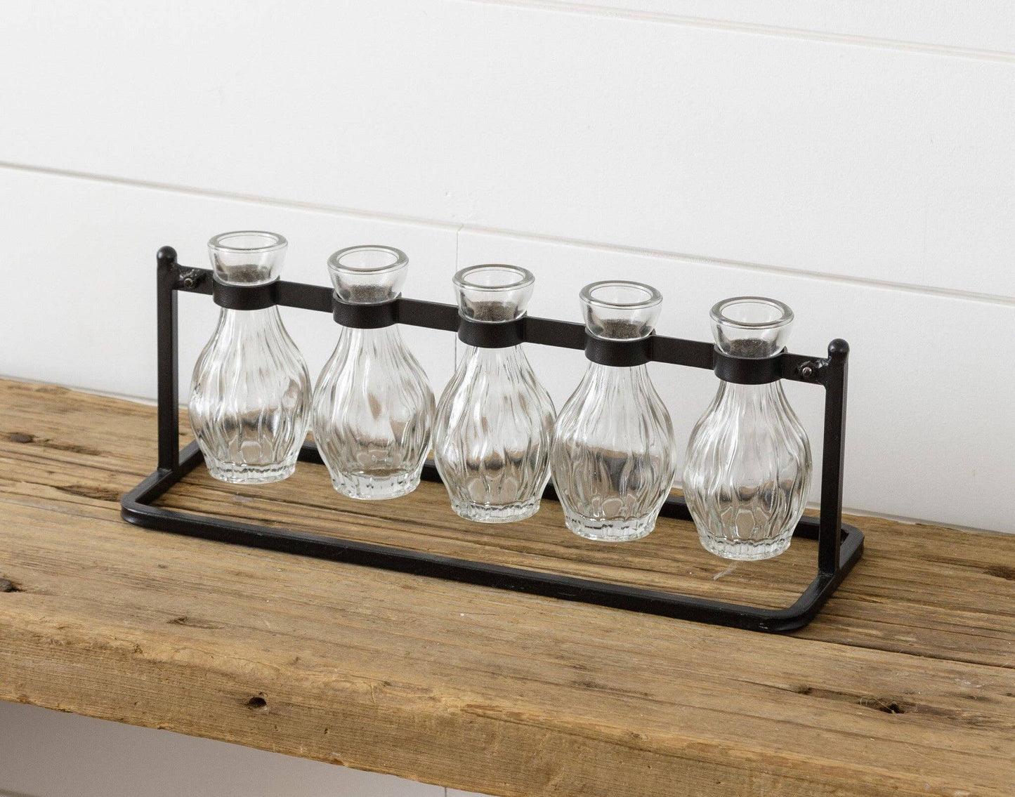 Clustered Hanging Bud Vase With 5 Bottles