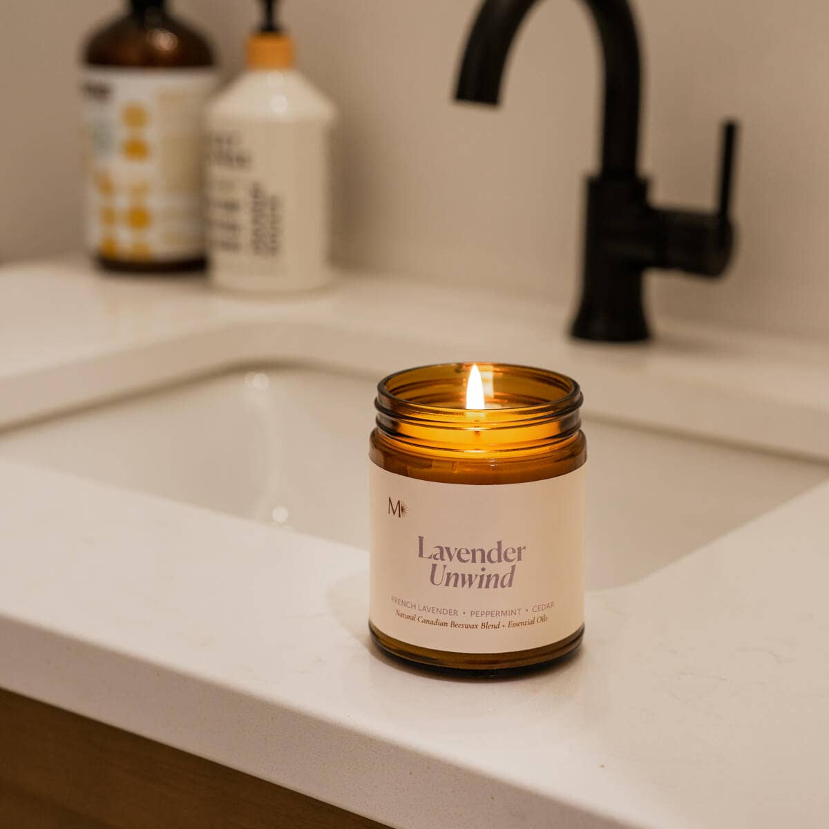 Lavender Unwind | All-Natural Canadian Beeswax Candle *NEW*