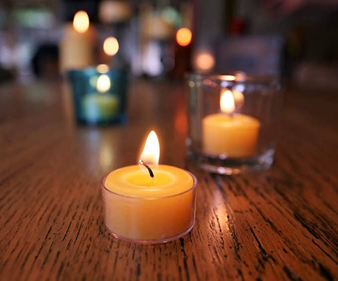 Pure Beeswax Tea Light Candles – Handmade in Colorado