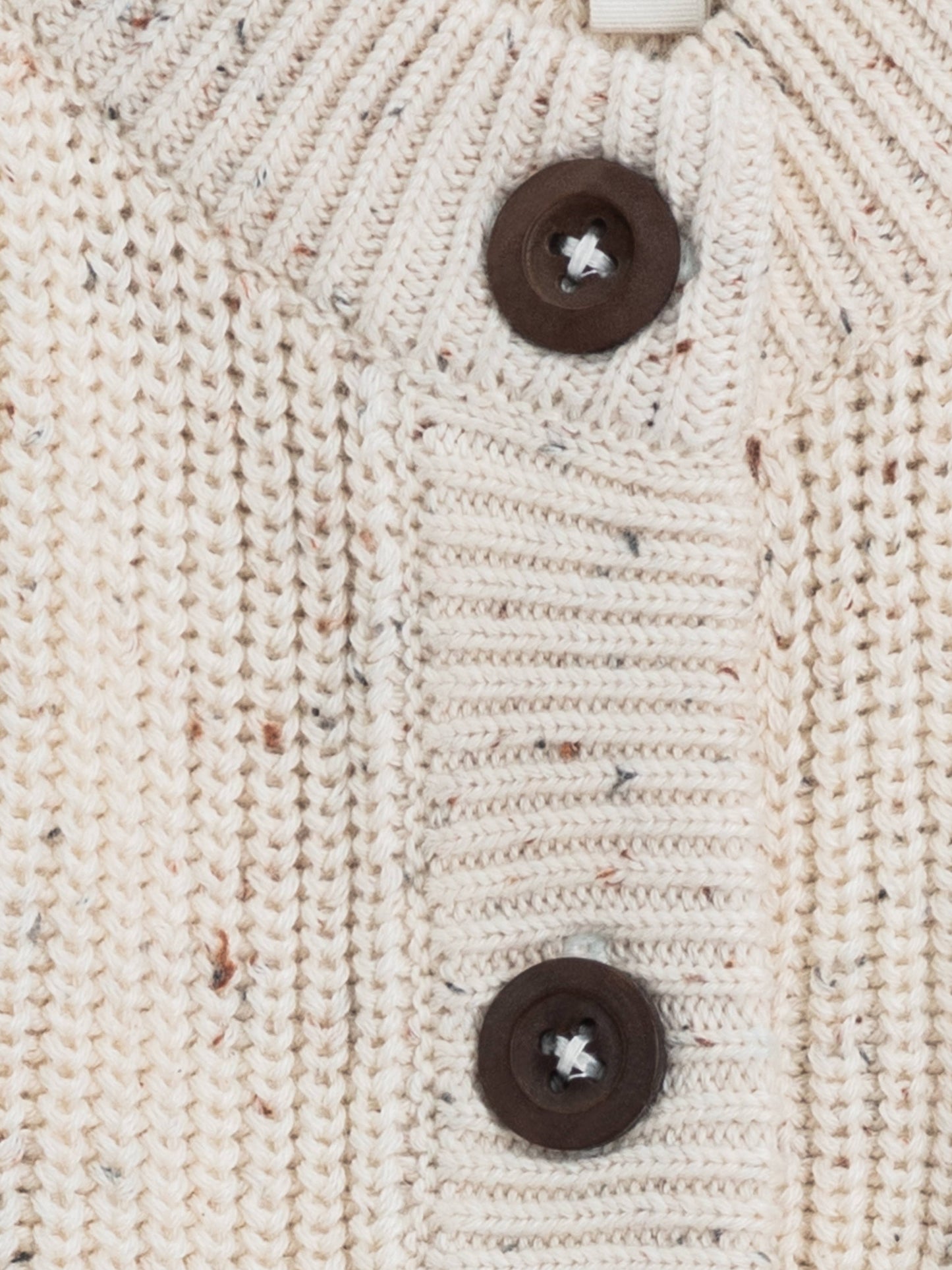 Organic Baby Milo Sweater Romper - Ivory / Fleck: 3-6M