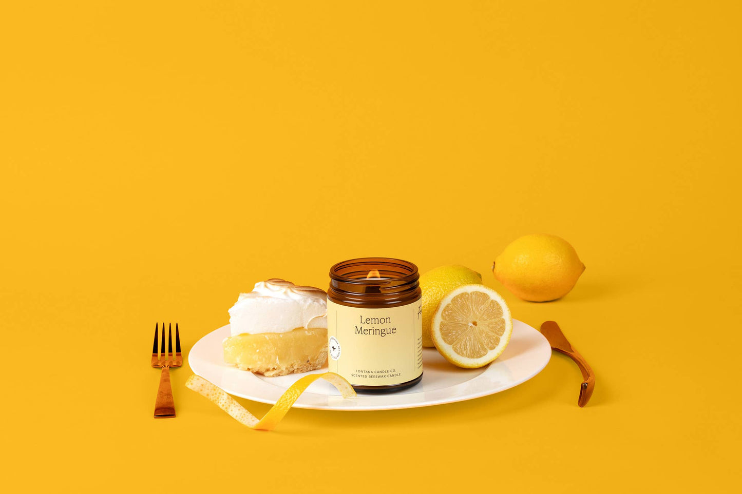 Lemon Meringue Essential Oil Beeswax Jar Candle: Non-Toxic