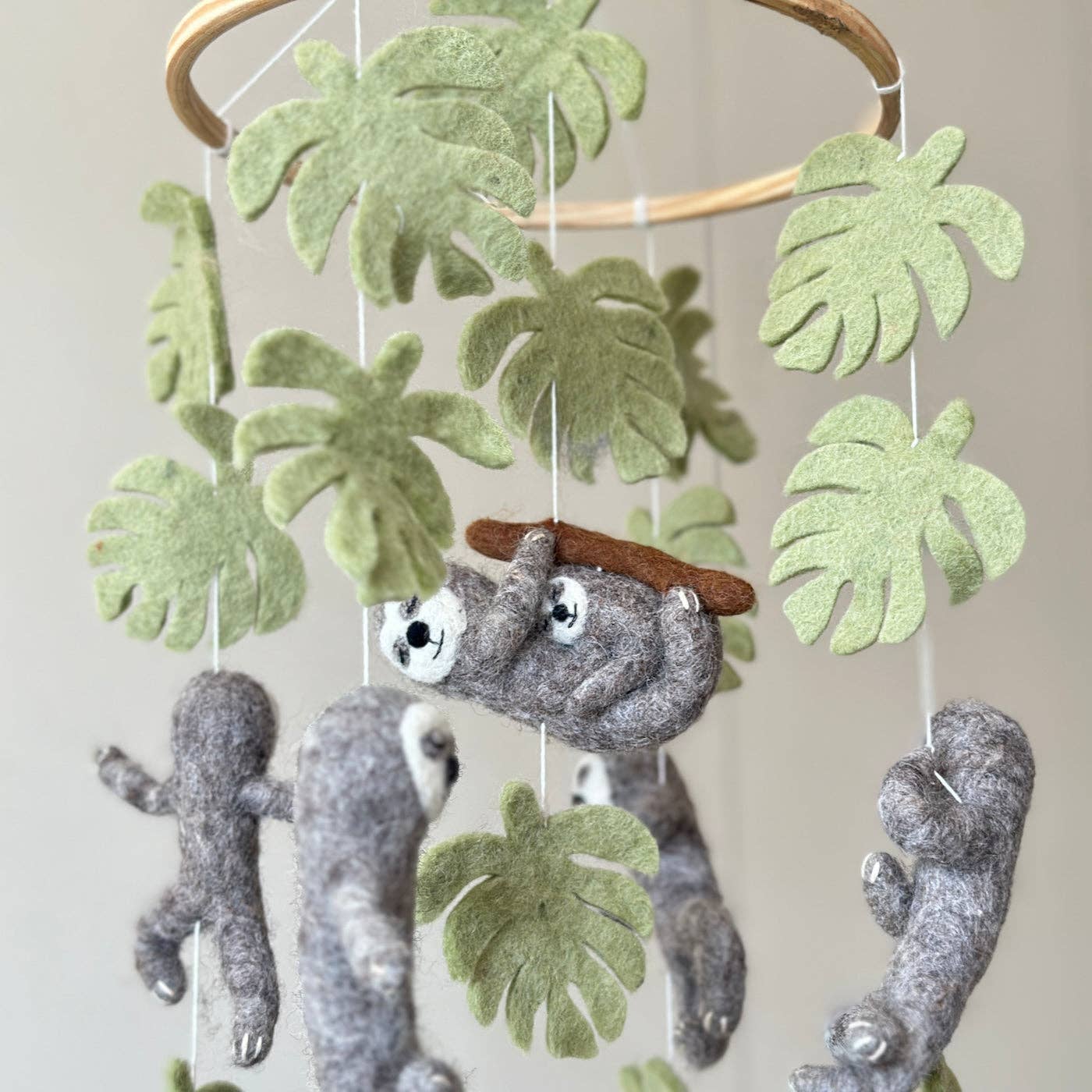 Felt Sloth Baby Mobile