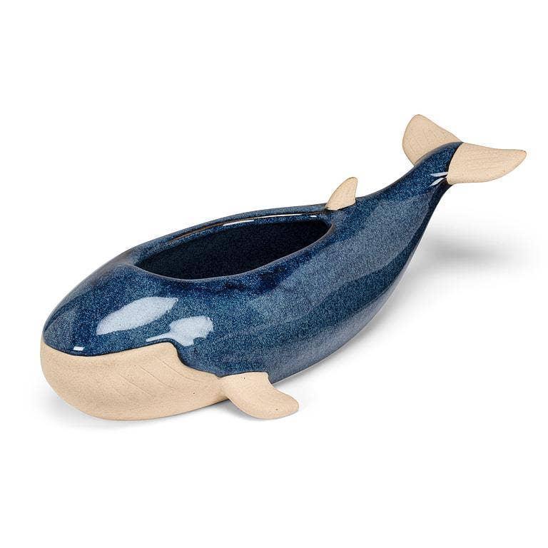 Whale Planter-Blue