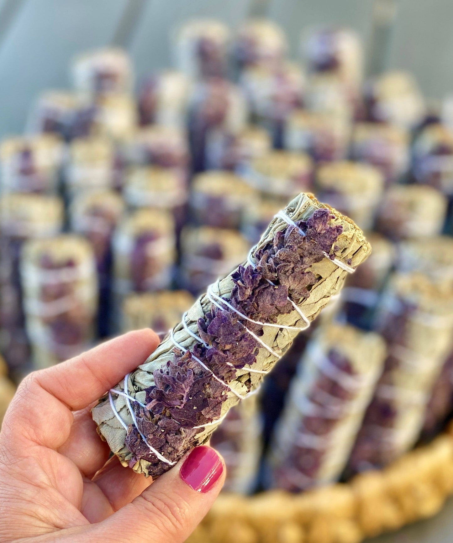 White Sage with Dried Lavender