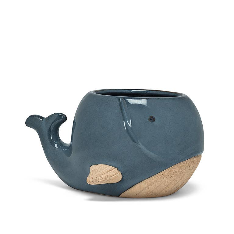 Blue Whale Planter- 3" H