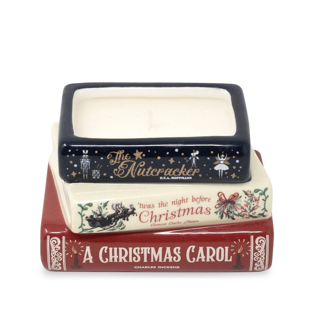 Stacked Christmas Carol Candle