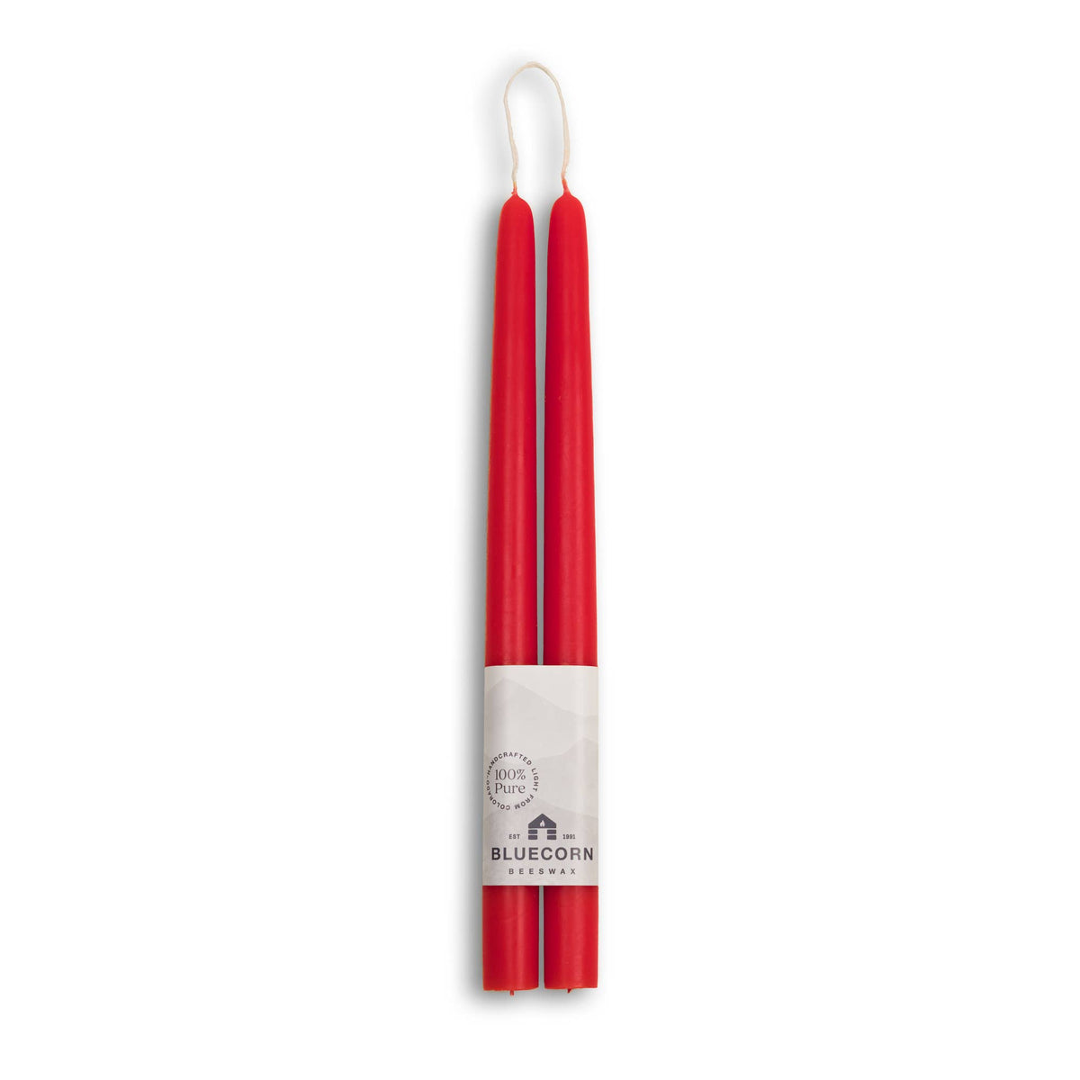 Hand-Dipped Beeswax Candle Red