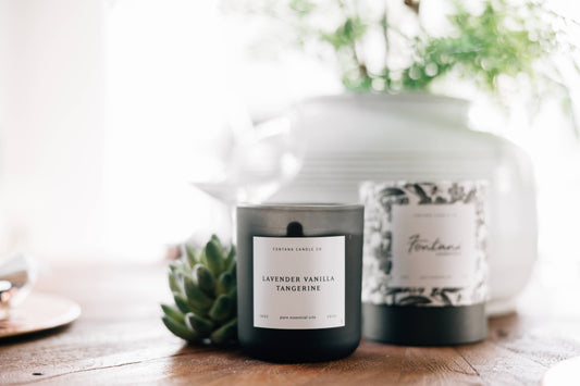 The Luxe Beeswax Essential Oil Natural Candle Collection: Lavender Vanilla Tangerine