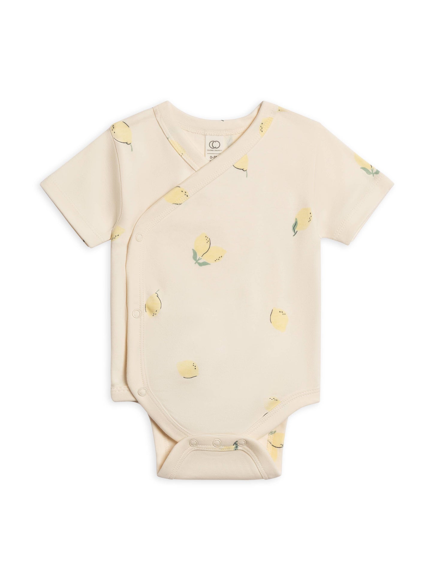 Lark Short Sleeve Kimono Bodysuit - Lemon