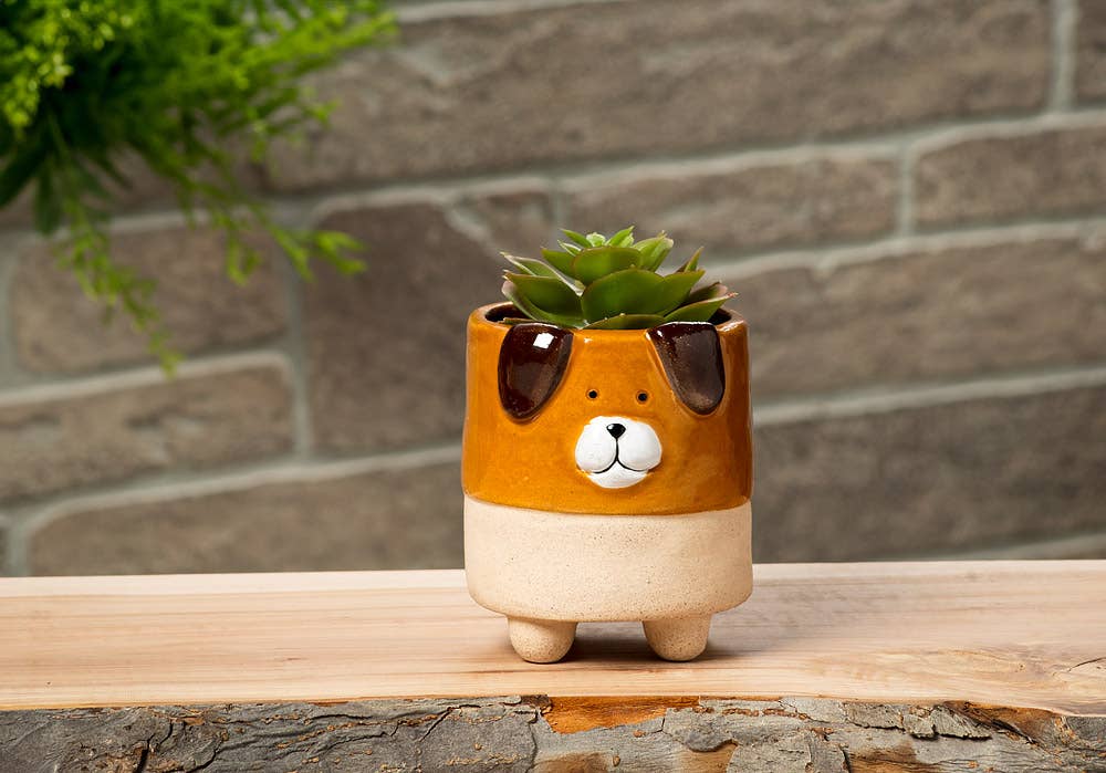 Dog on Legs Planter-4.5"H