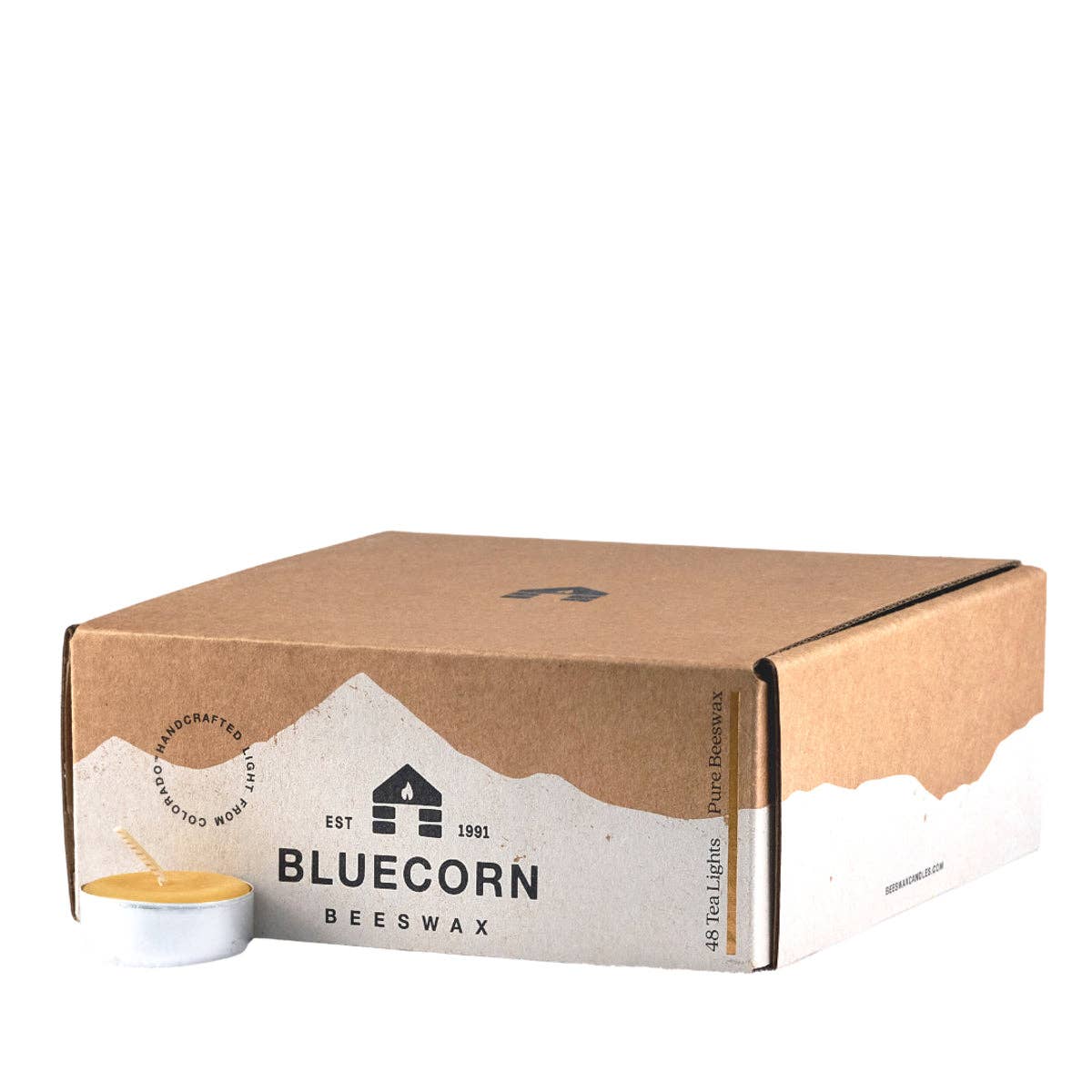 Pure Beeswax Tea Light Candles – Handmade in Colorado