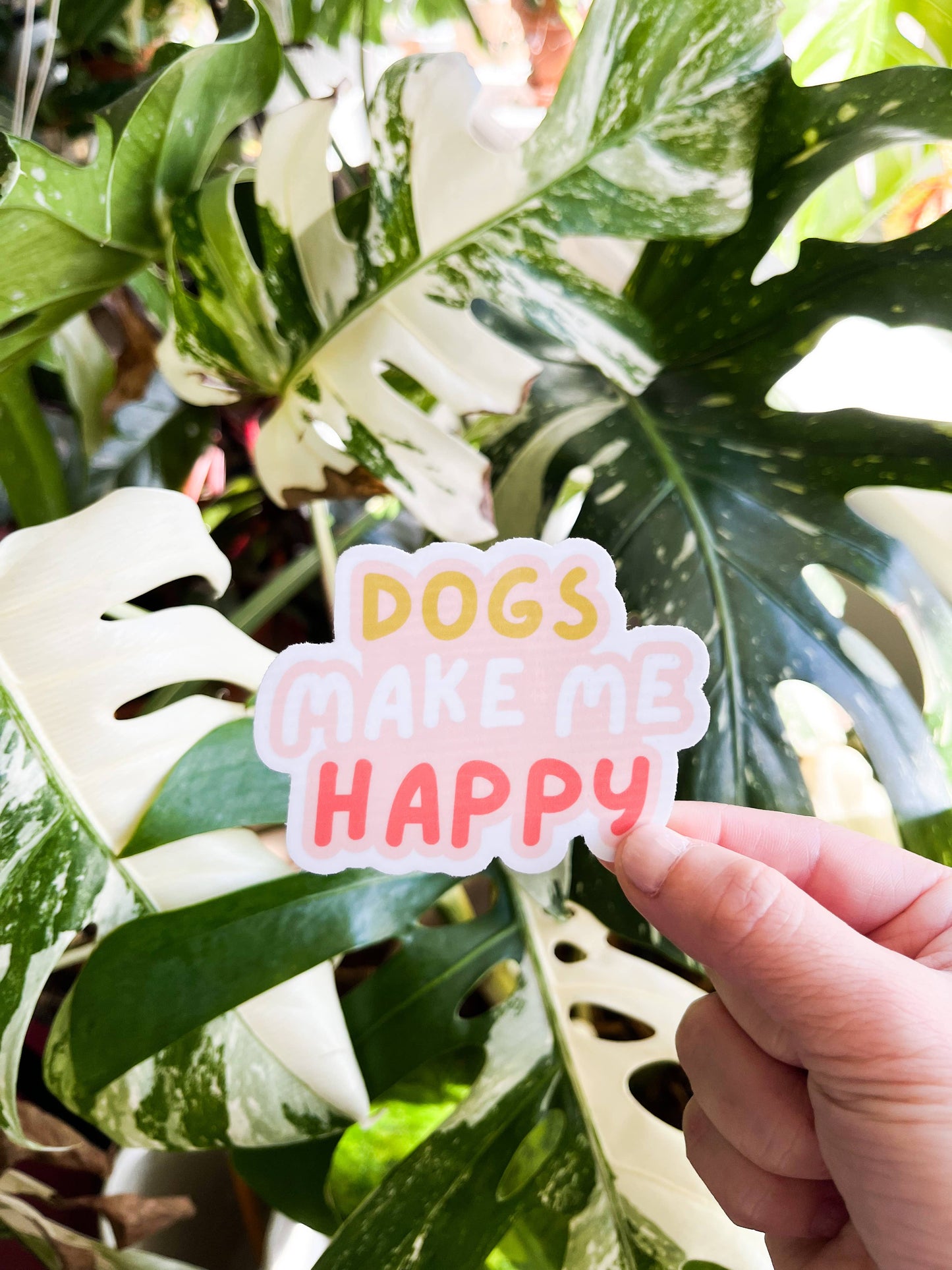 Dogs Make Me Happy Sticker