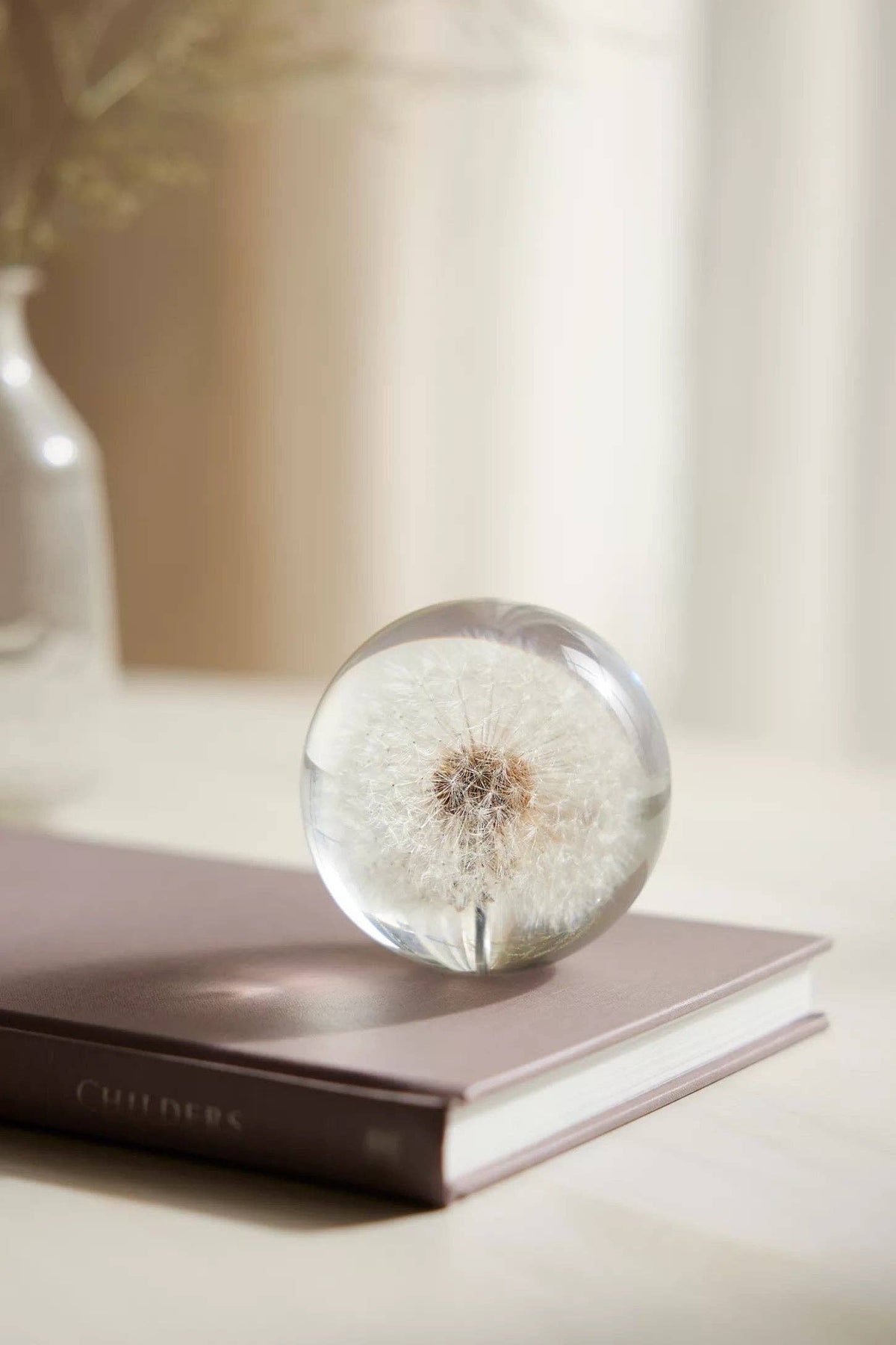 Dandelion Botanical Resin Paperweight