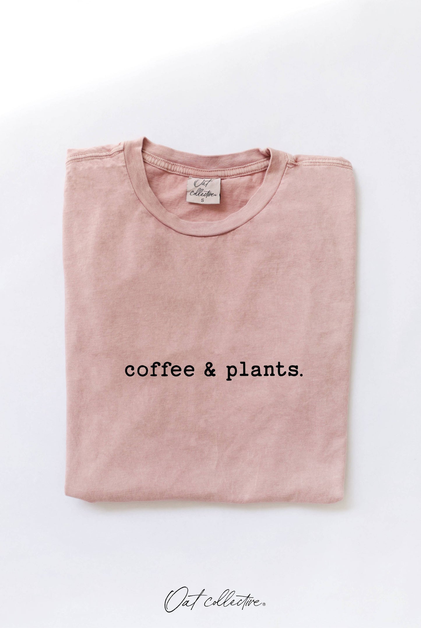 COFFEE AND PLANTS Mineral Washed Graphic Top