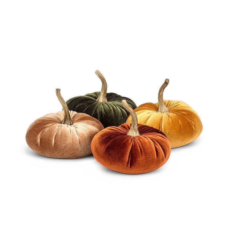 Velvet Pumpkin - 4 Assorted 10"D - Clearance