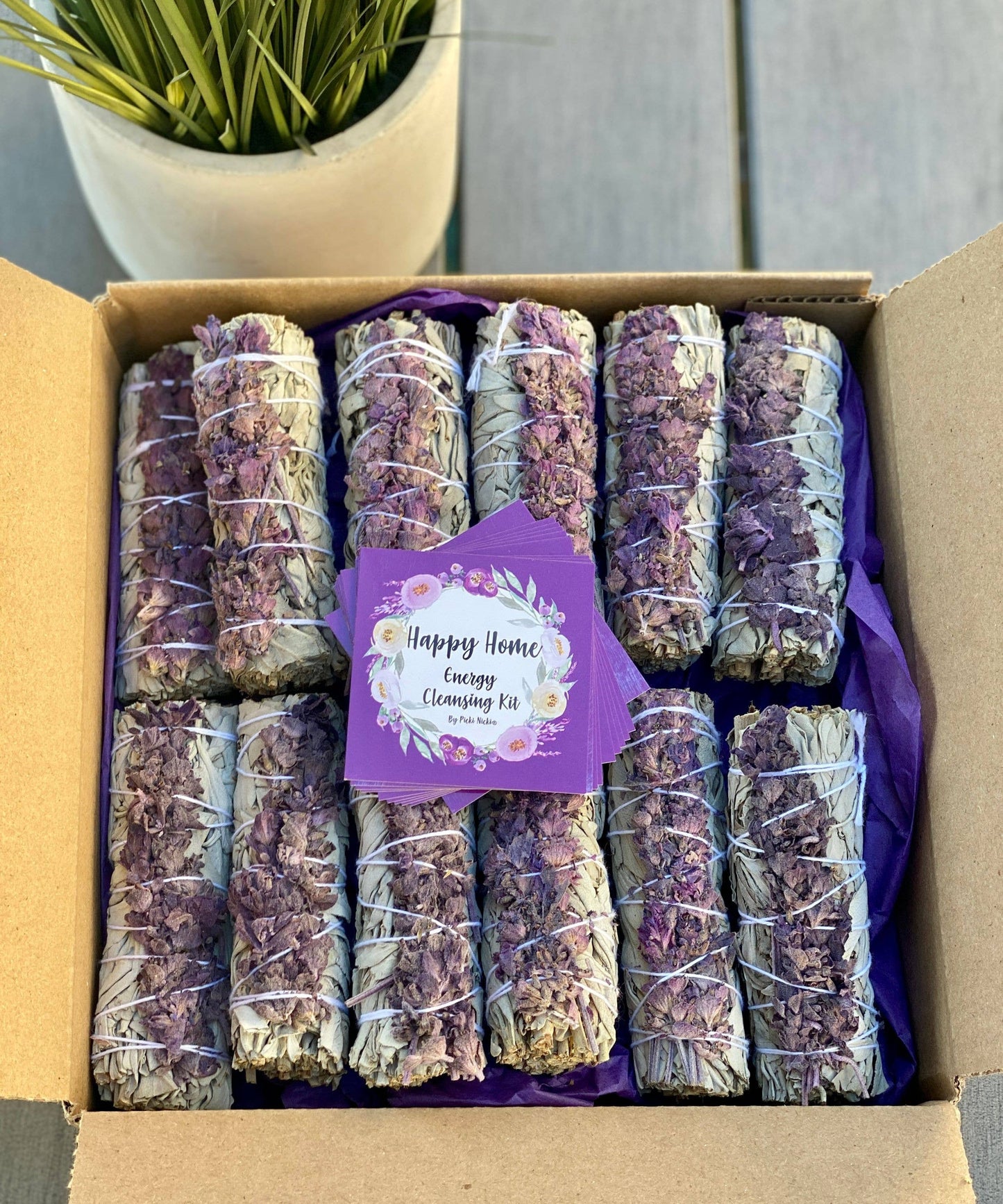 White Sage with Dried Lavender