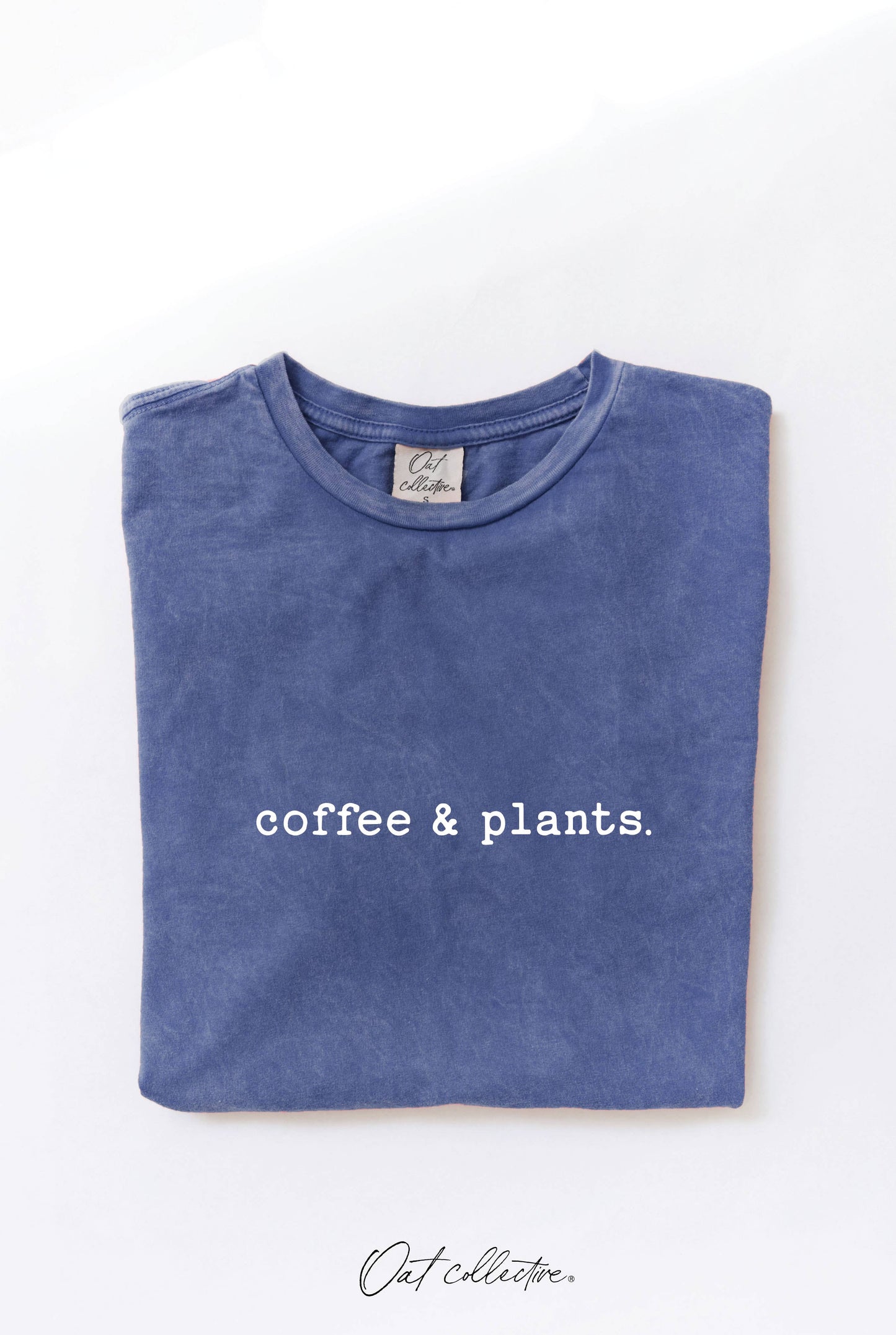 COFFEE AND PLANTS Mineral Washed Graphic Top