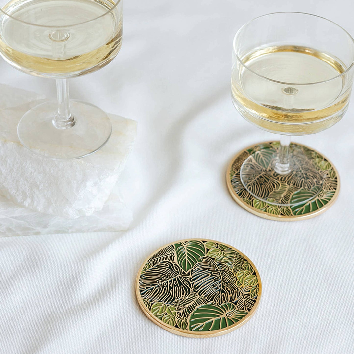 Lush Verte Gold Drink Coasters