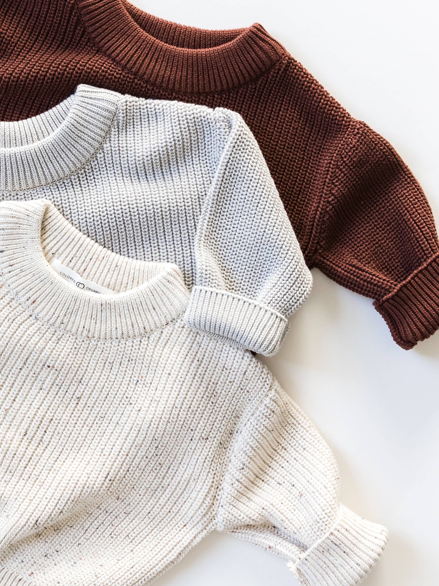 Dion Sweater Crew - Ivory w Fleck: 2T