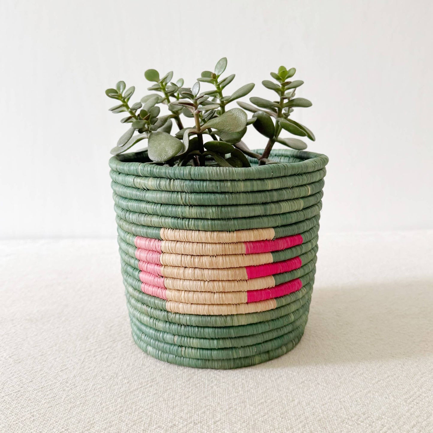 Green Storage Plant Basket: Kiganda