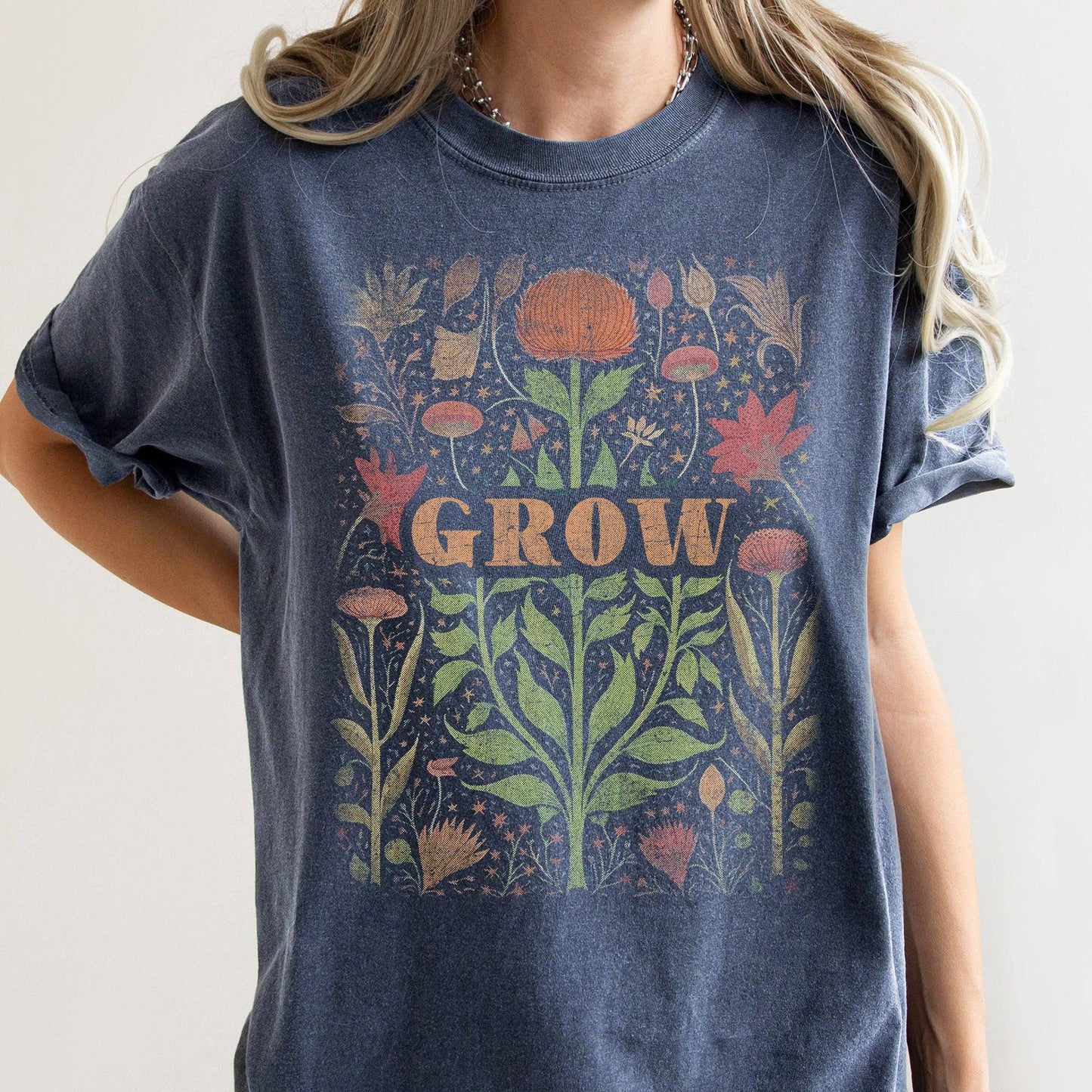 Folk Art Vintage Grow T-shirt: Pepper / XL