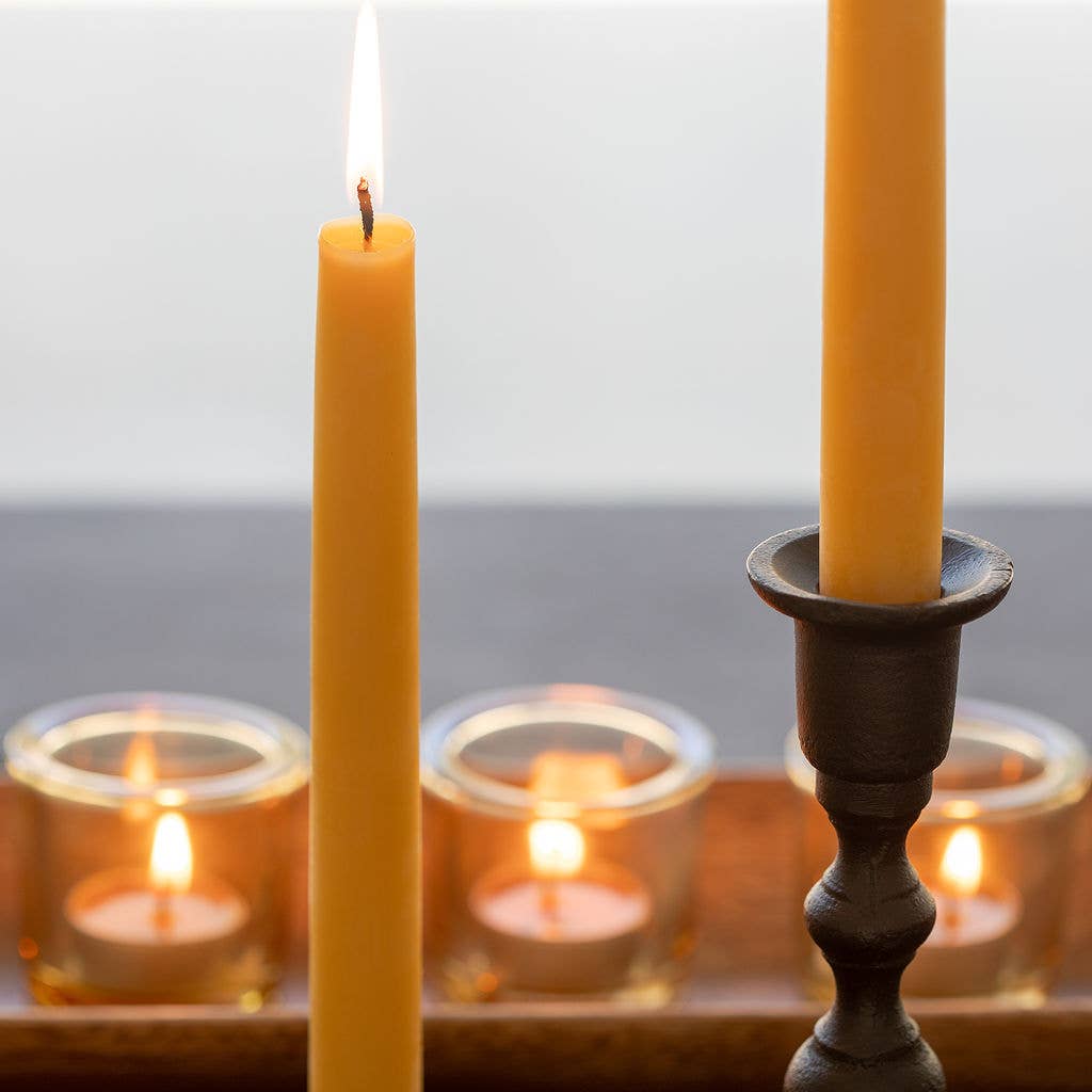 Pure Beeswax Tea Light Candles – Handmade in Colorado