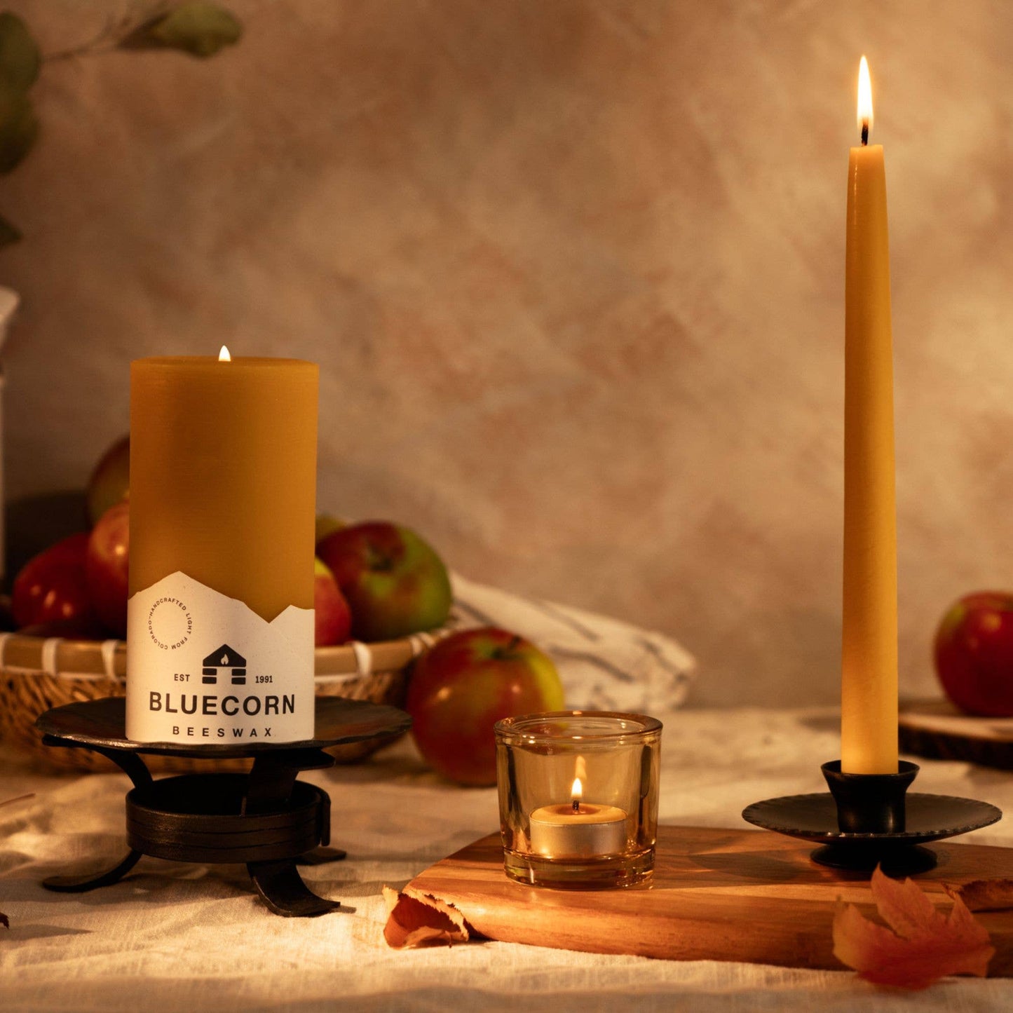 Pure Beeswax Tea Light Candles – Handmade in Colorado