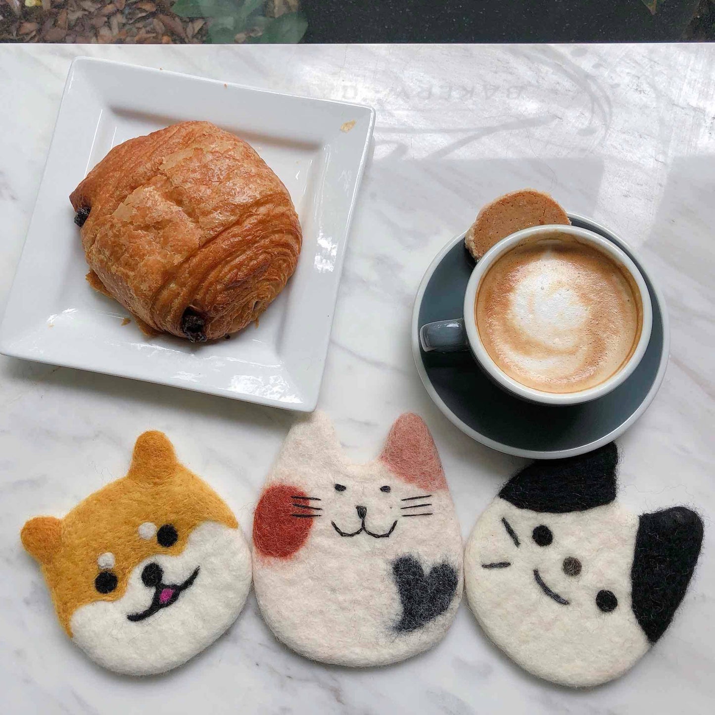 Felt Calico Cat Coasters