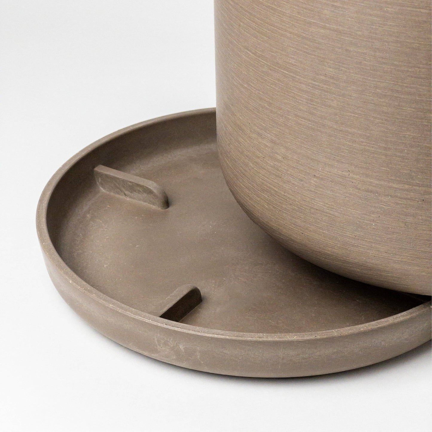 9" Signature Stone Planter & Saucer | Earth Tones