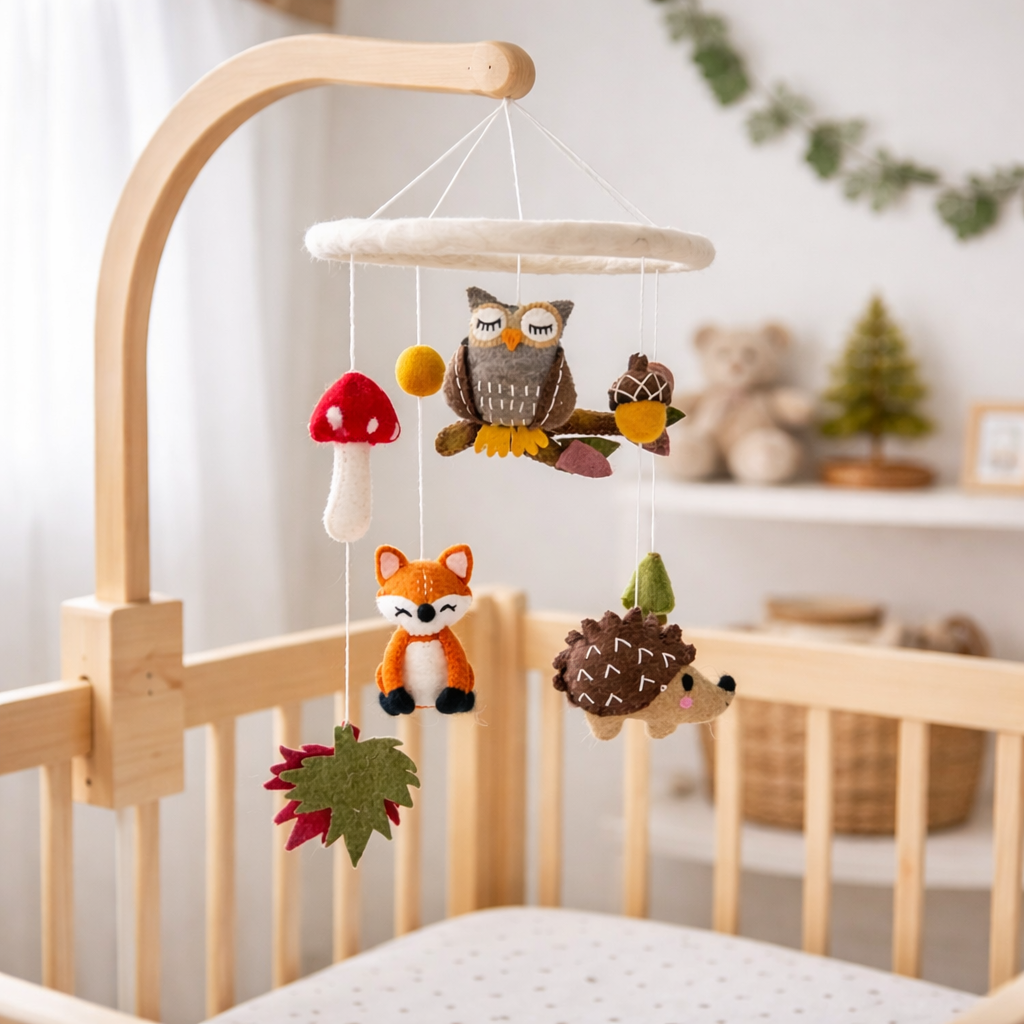 Forest Friends Felt Baby Mobile
