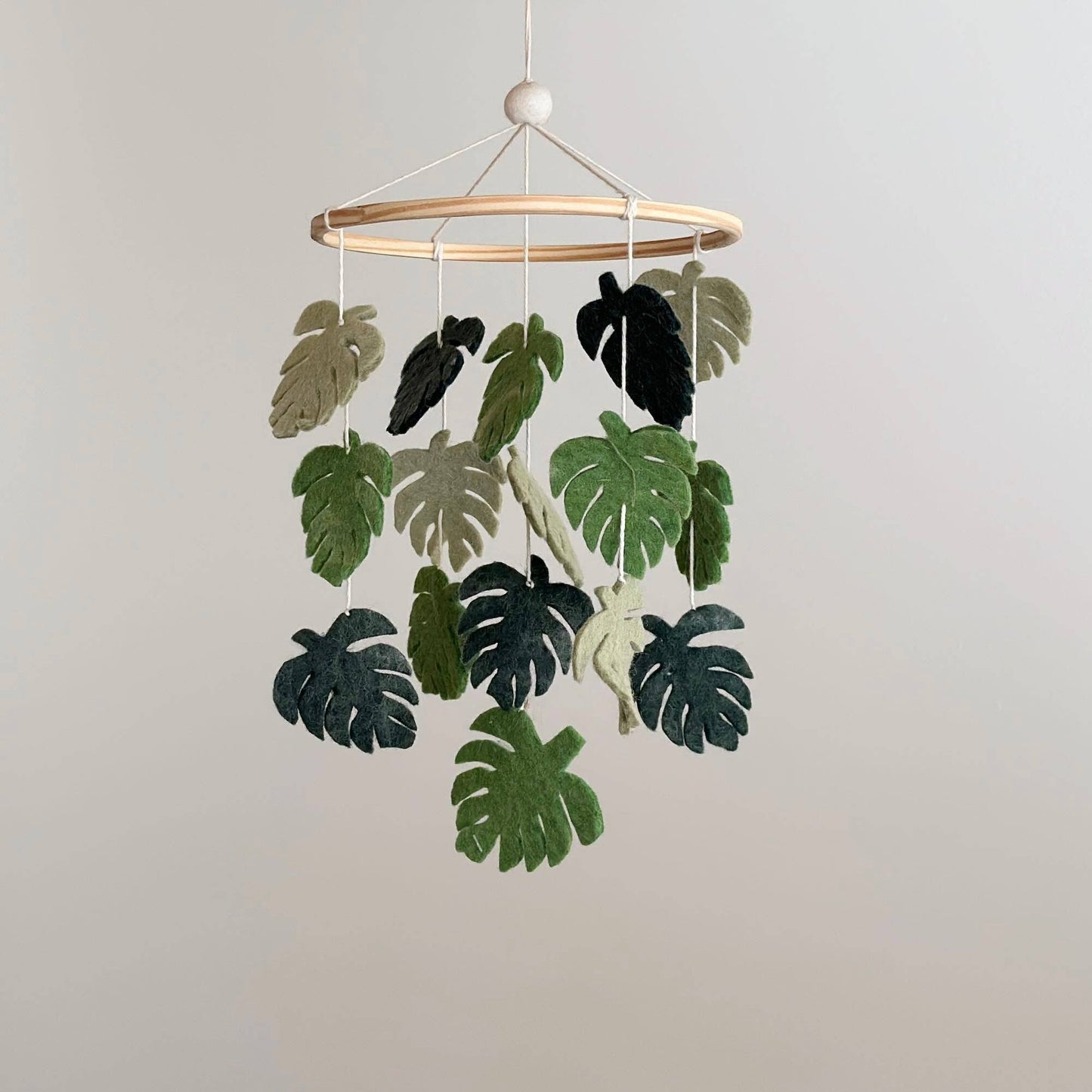 Felt Baby Mobile - Monstera Serenity