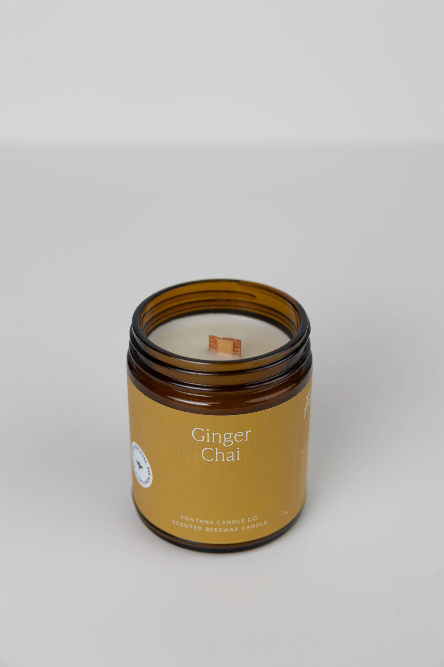 Ginger Chai Essential Oil Beeswax Jar Candle