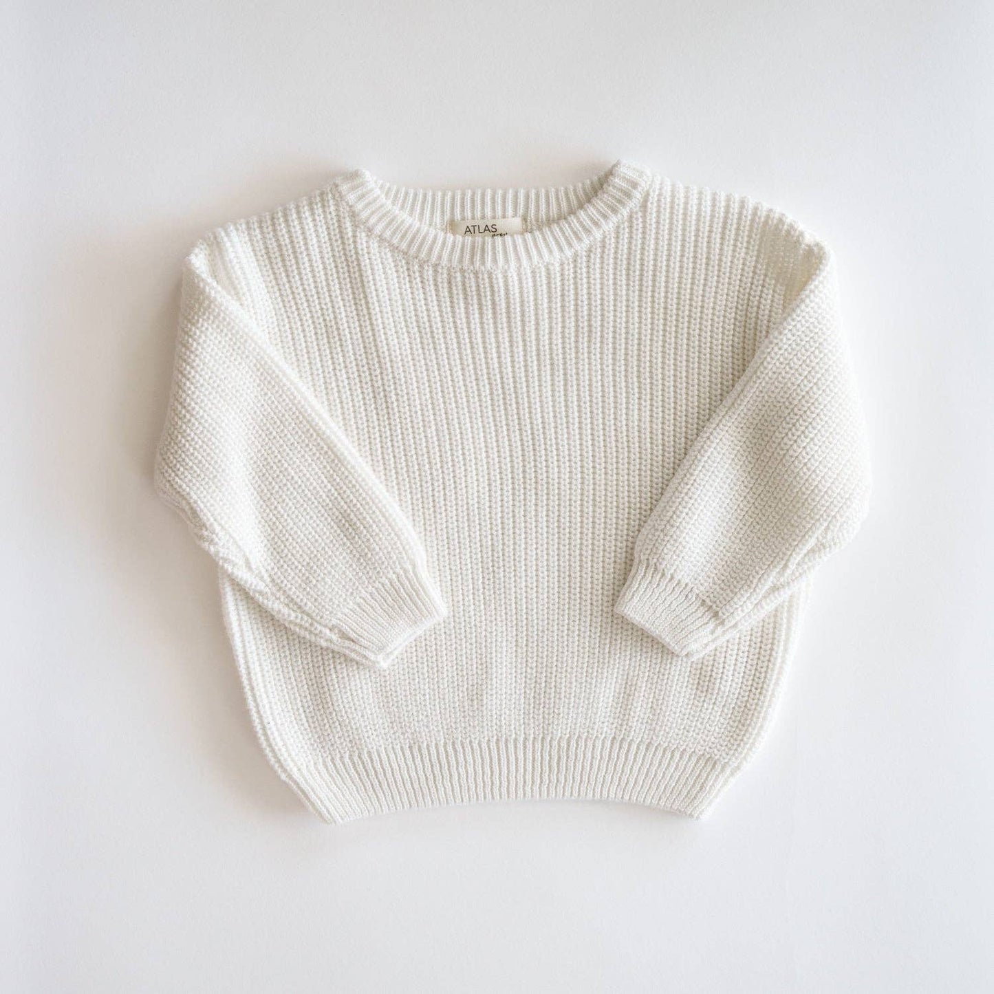 Organic Oversized Knit Sweater: Alfalfa / NB