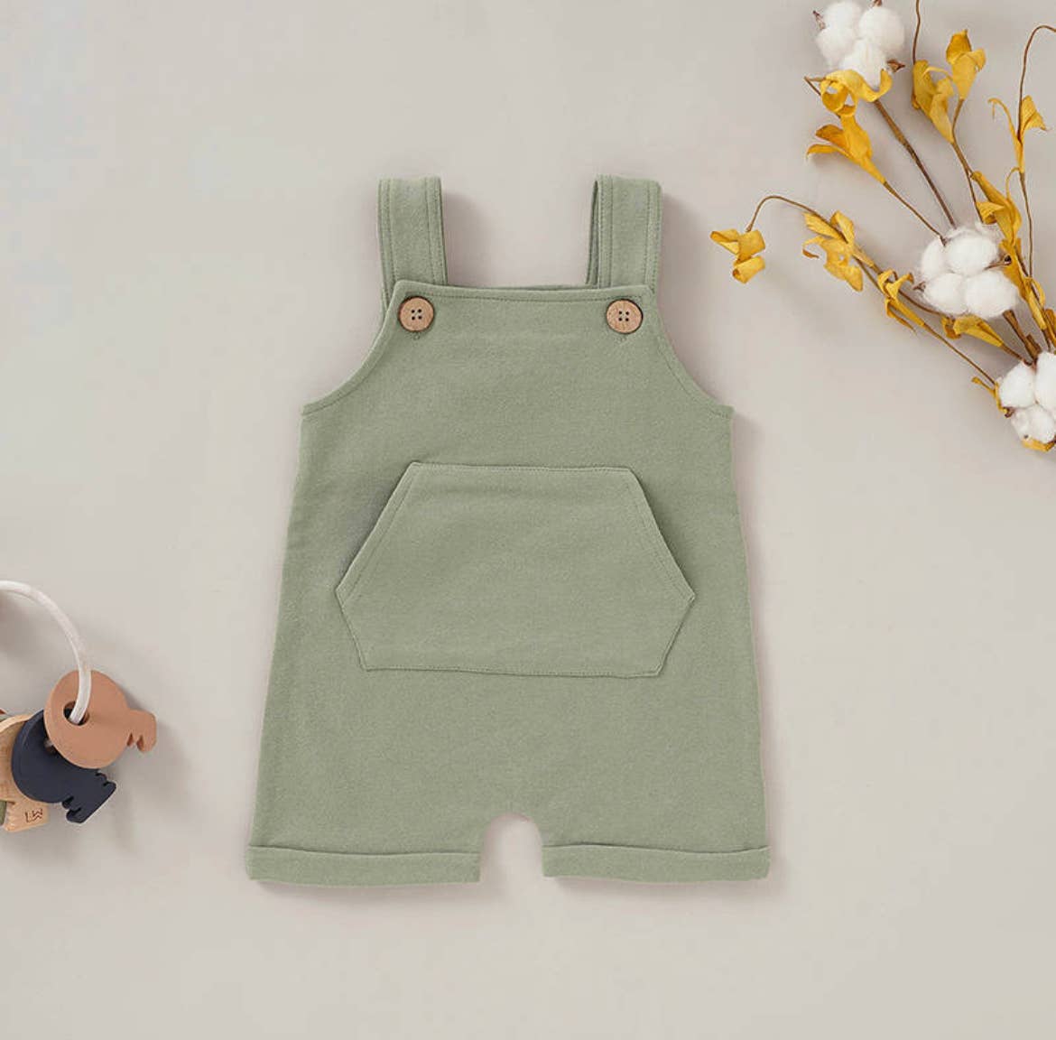 French Terry Overalls - Baby and Toddler: Rust / 18-24 Months